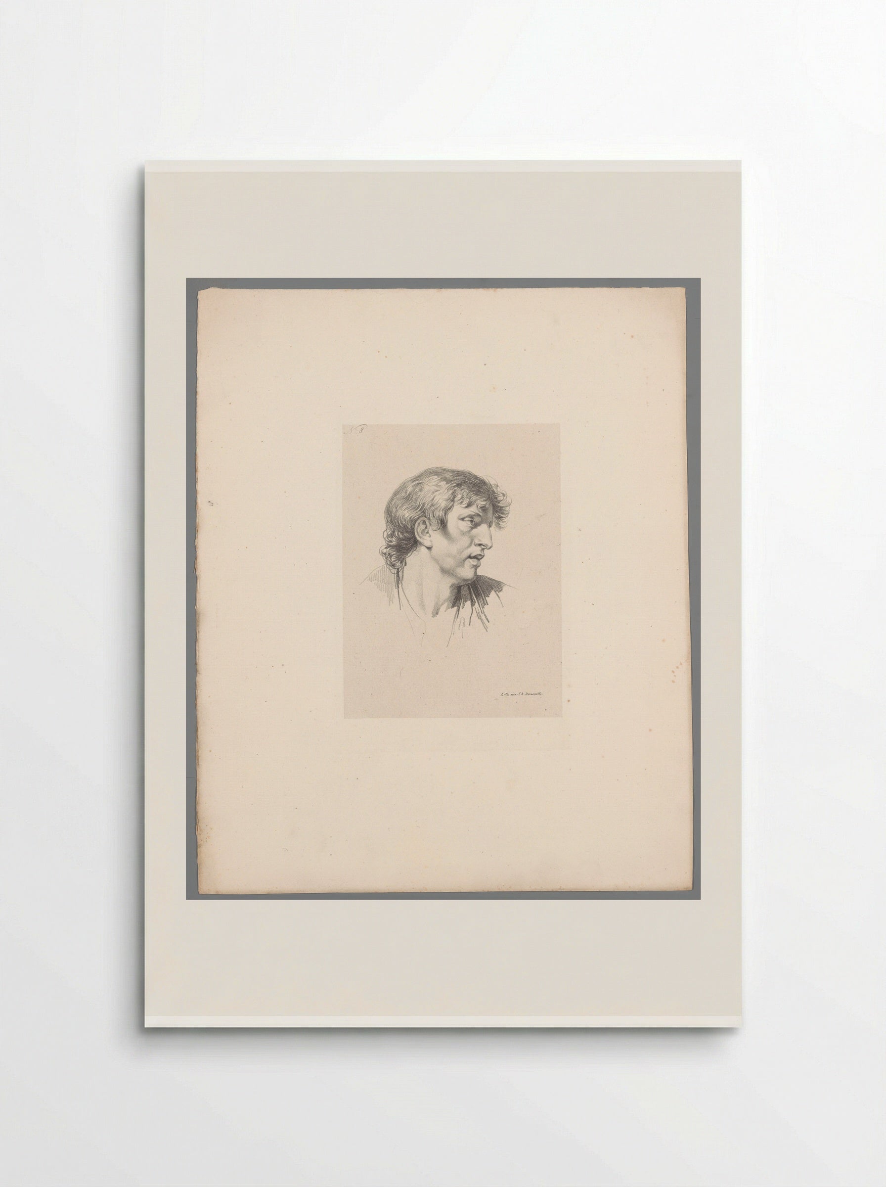 Hoofd van een man (Head of a Man) - Jean Augustin Daiwaille - Poster