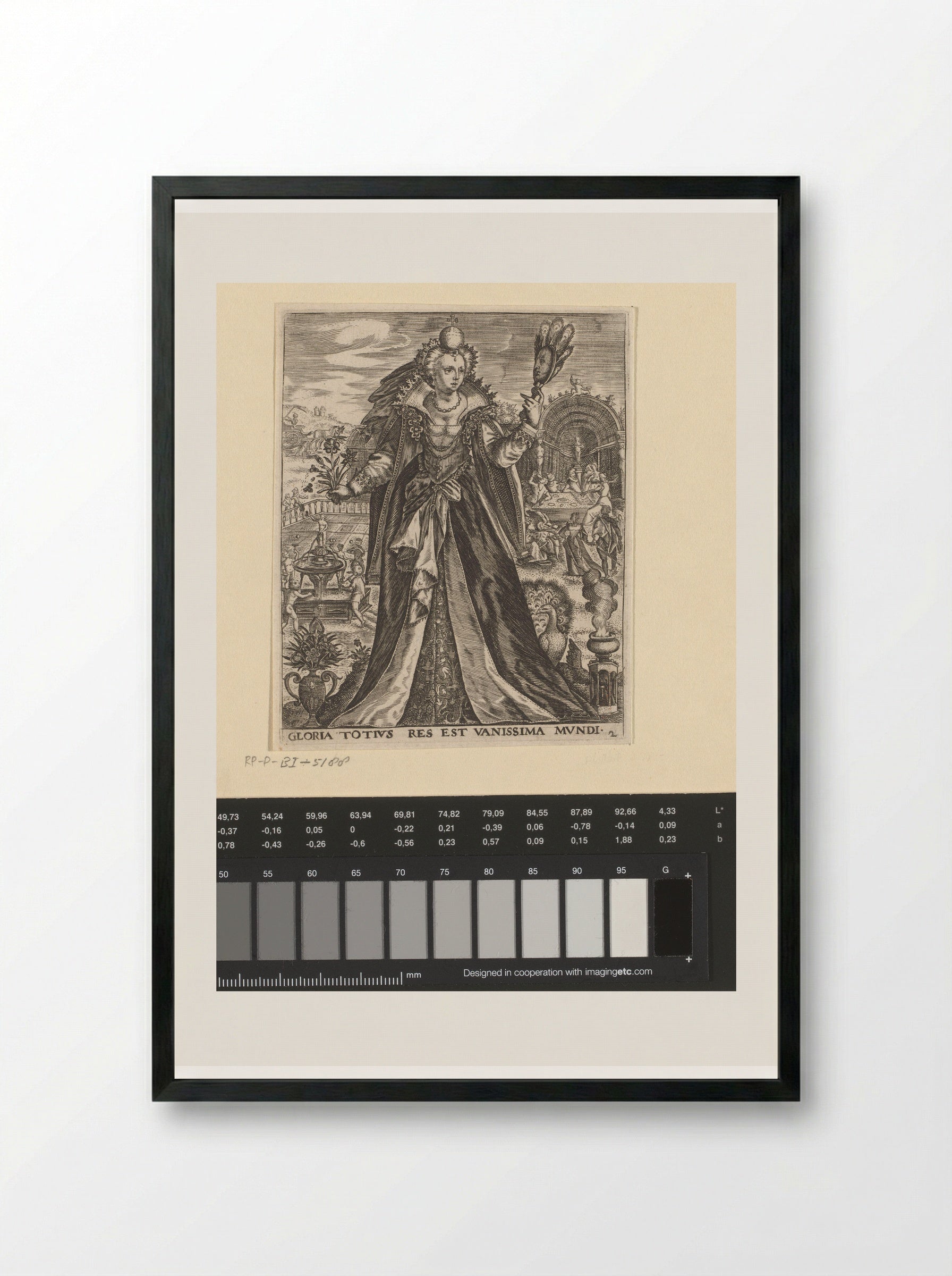 Hoogmoed (Superbia) - Johann Theodor de Bry - Framed Print Black