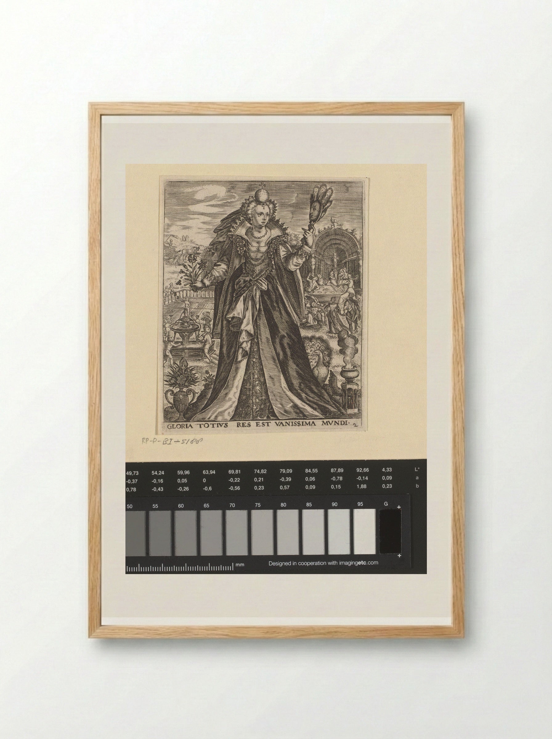 Hoogmoed (Superbia) - Johann Theodor de Bry - Framed Print Wood