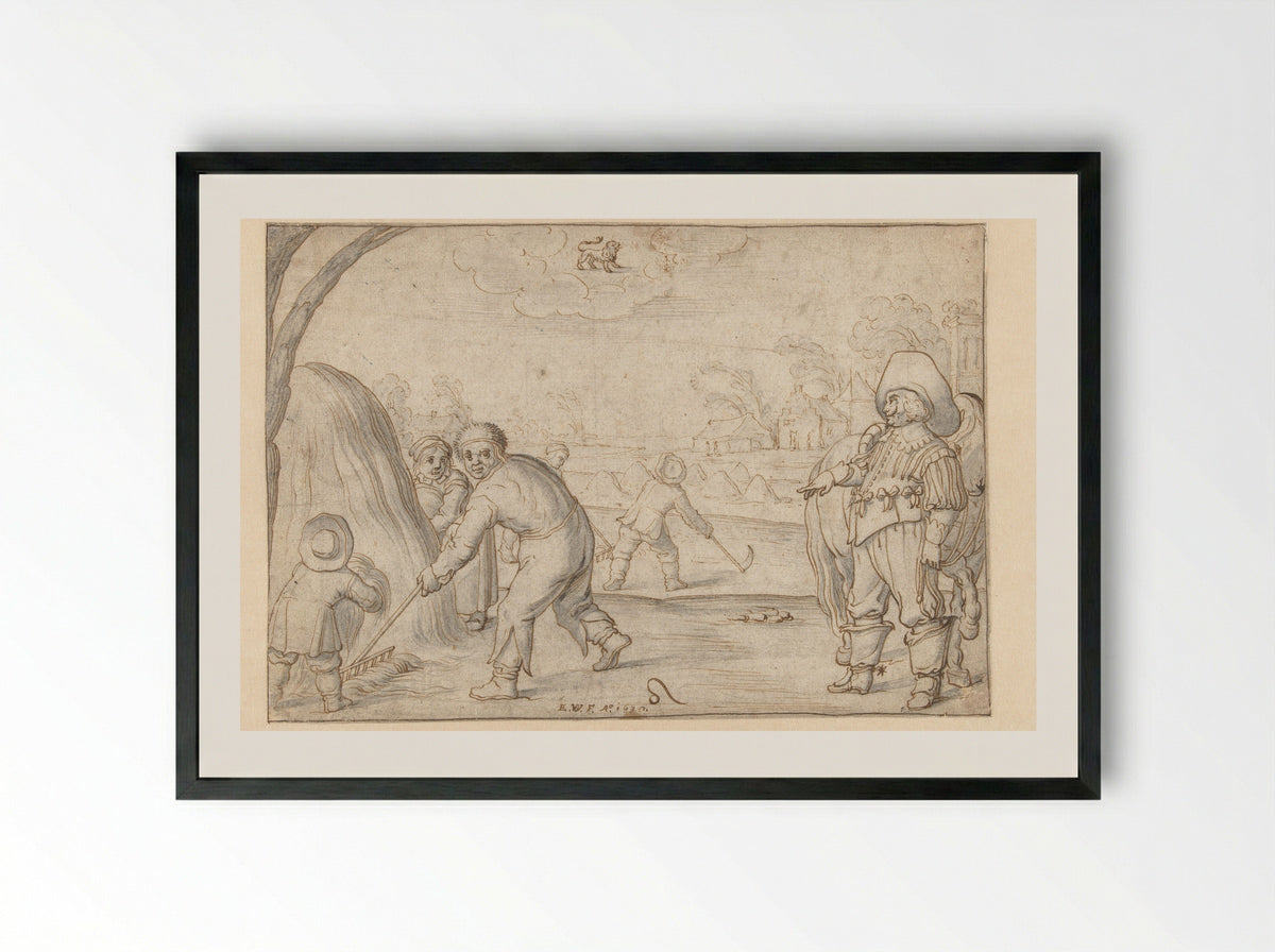 Hooimaand (July) - Evert Wyntgis - Framed Print Black