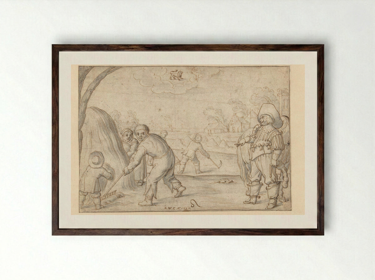 Hooimaand (July) - Evert Wyntgis - Framed Print Dark Wood