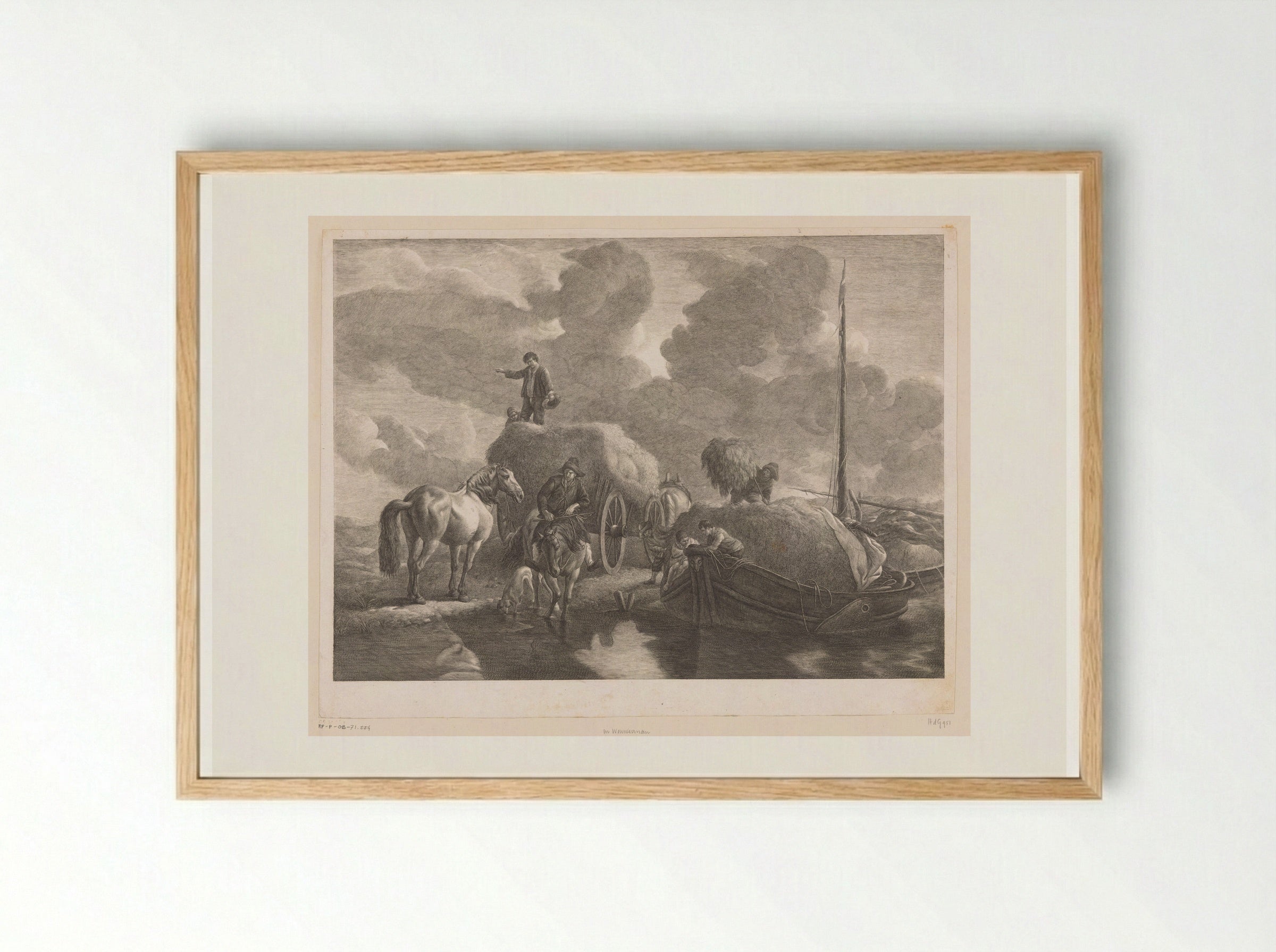Hooitransport (Hay Transport) - Jean Moyreau - Framed Print Wood