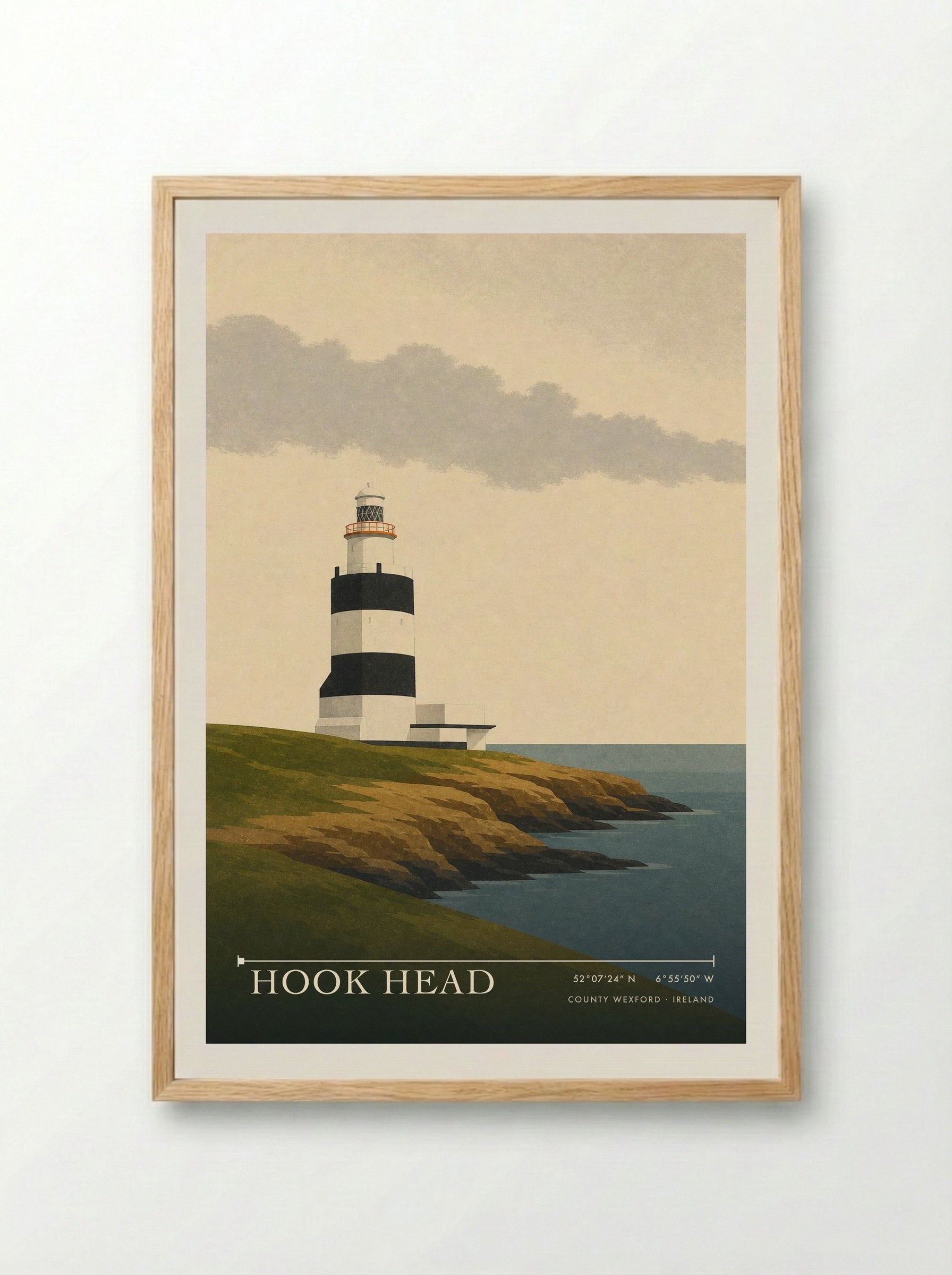 Hook Head Travel Poster Artwork - Framed Print Wood