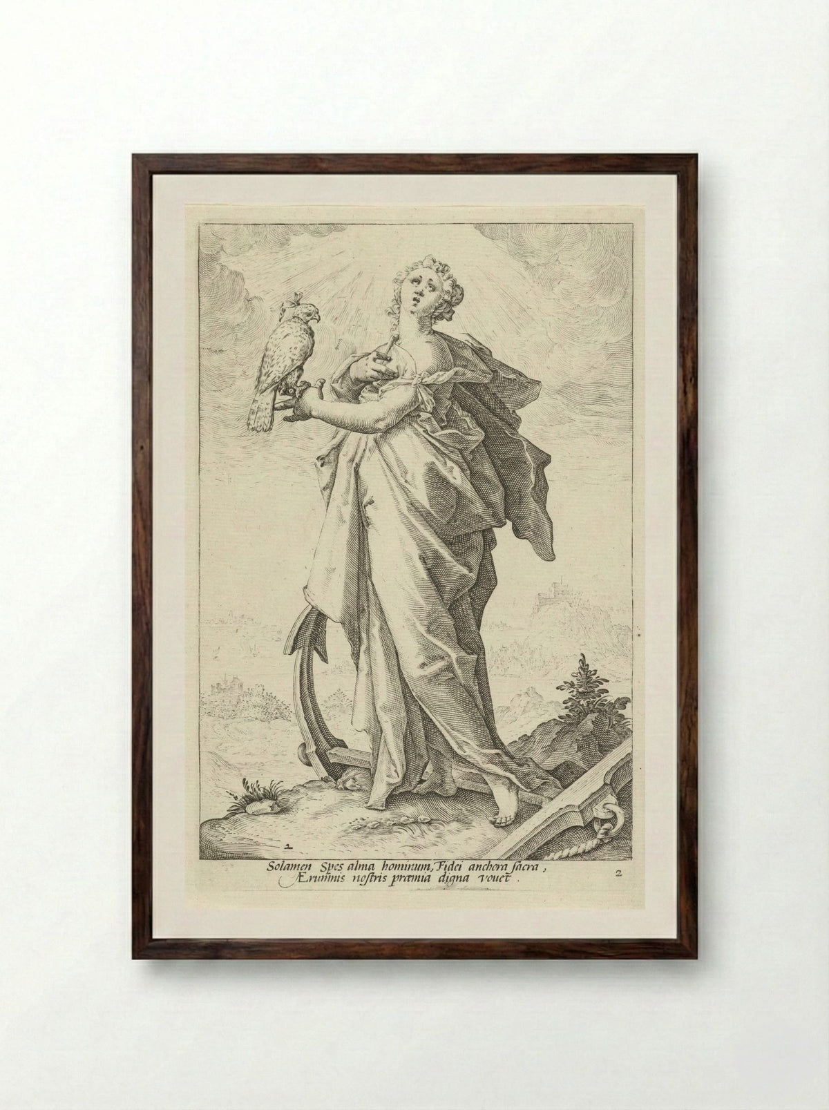 Hoop (Spes) - Claes Jansz. Visscher (II) - Framed Print Dark Wood