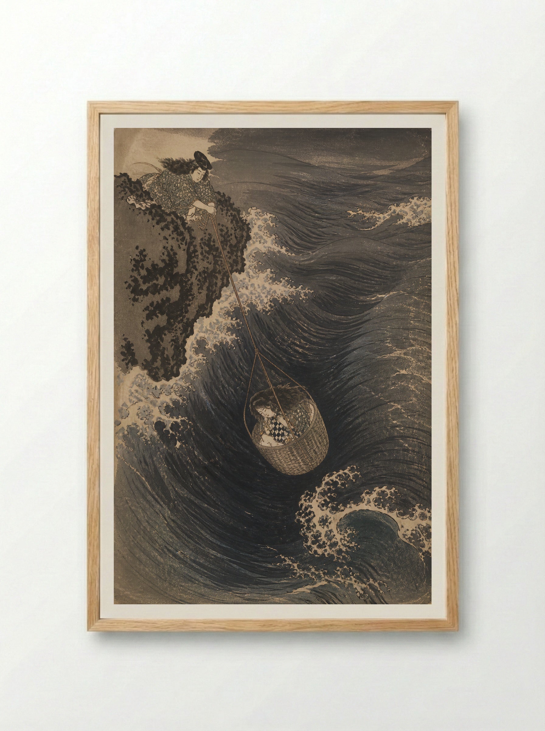 Hoori at the Sea Palace: The Hook Is Lost - Framed Print Wood