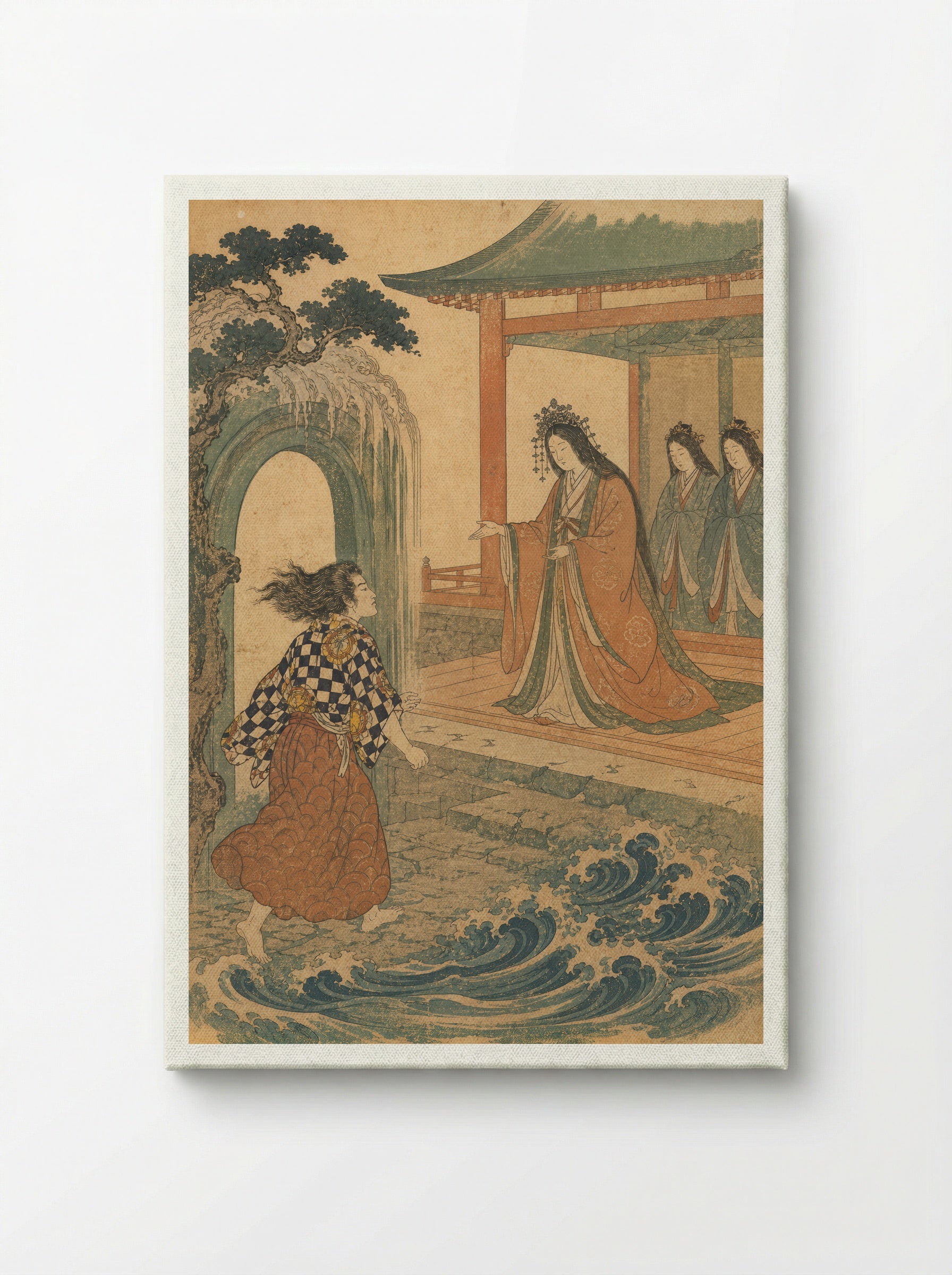 Hoori at the Sea Palace: The Palace Receives Him - Canvas