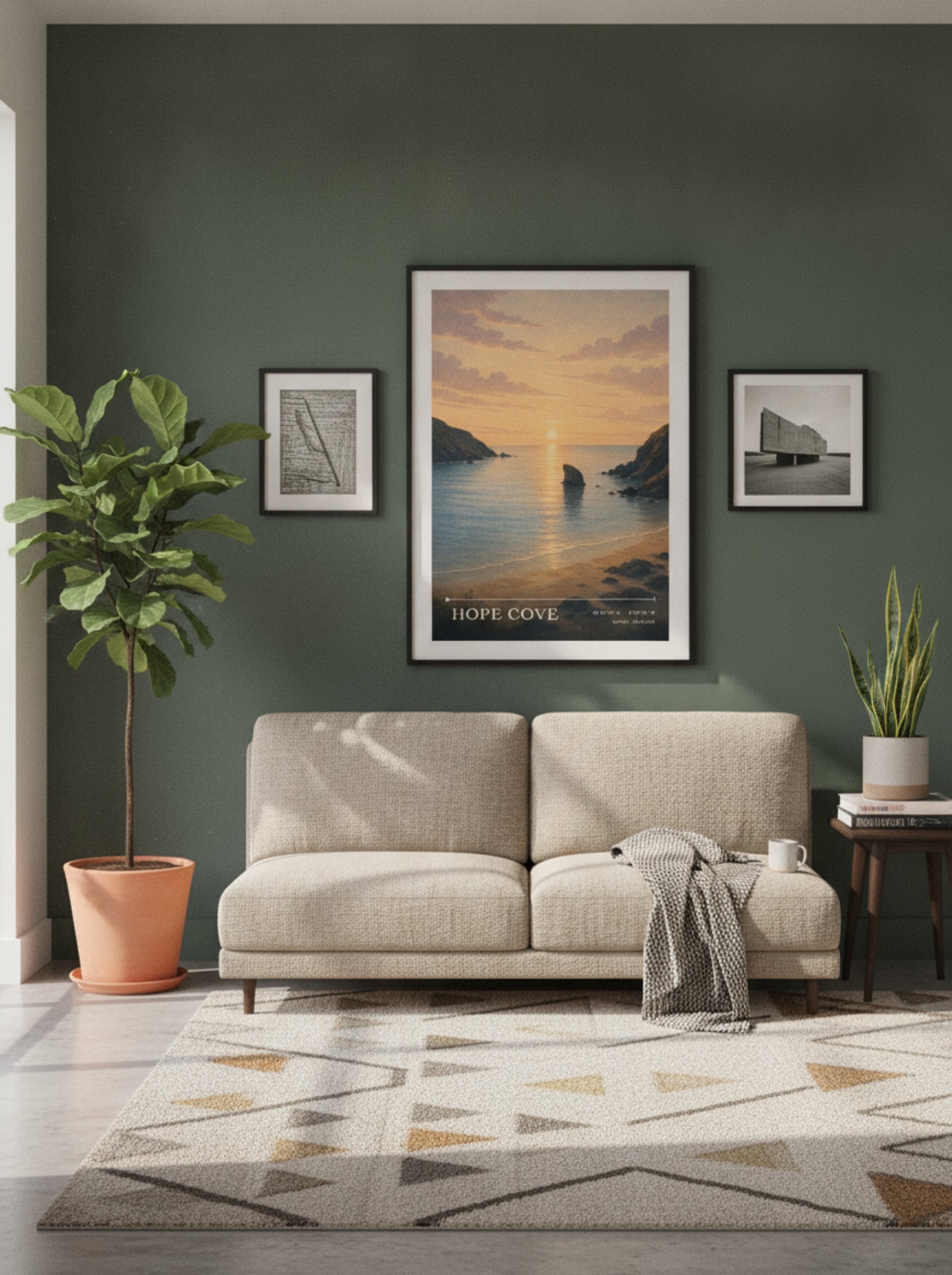 Hope Cove Devon England Travel Poster - Lifestyle