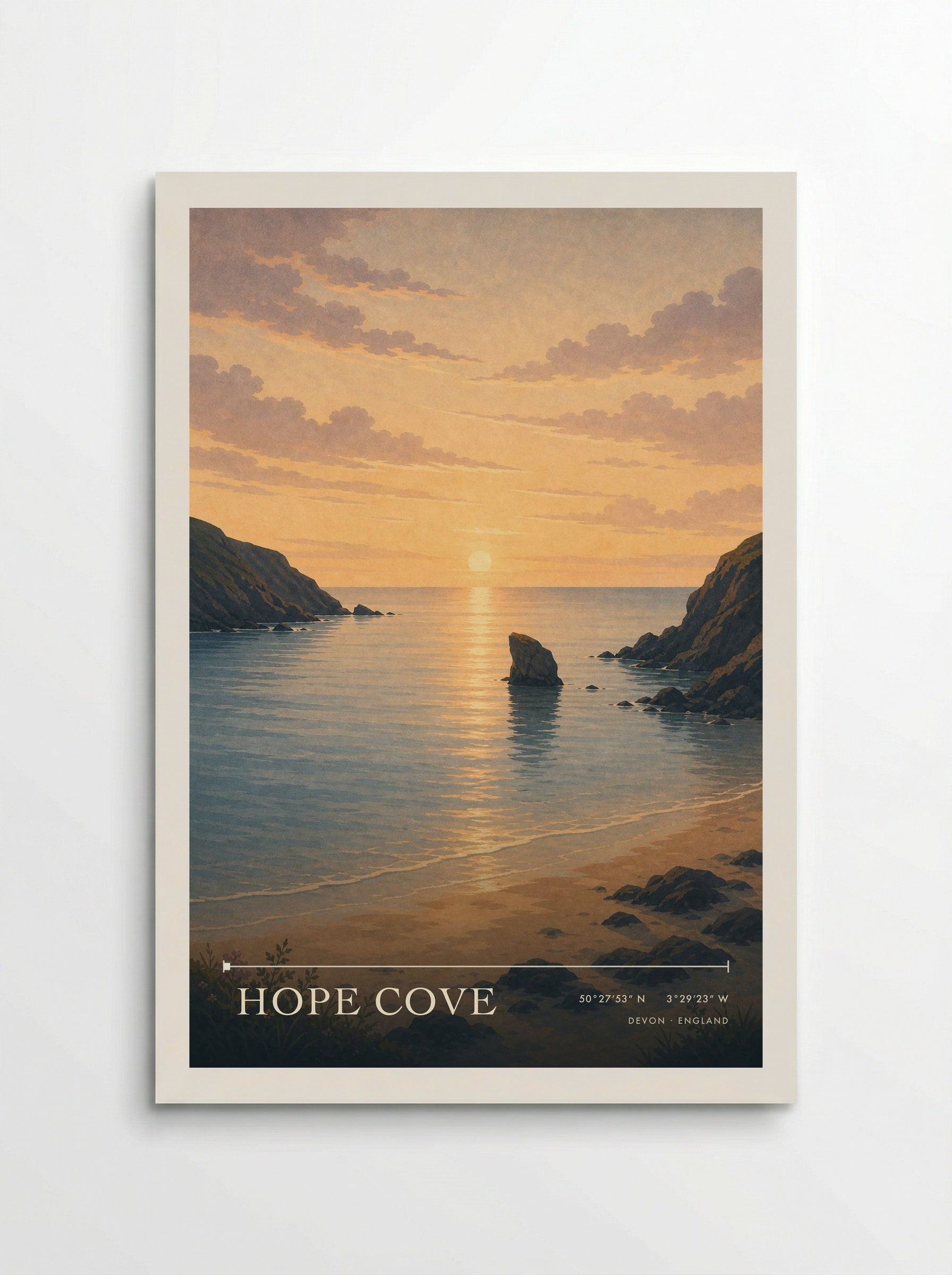 Hope Cove Devon England Travel Poster - Poster