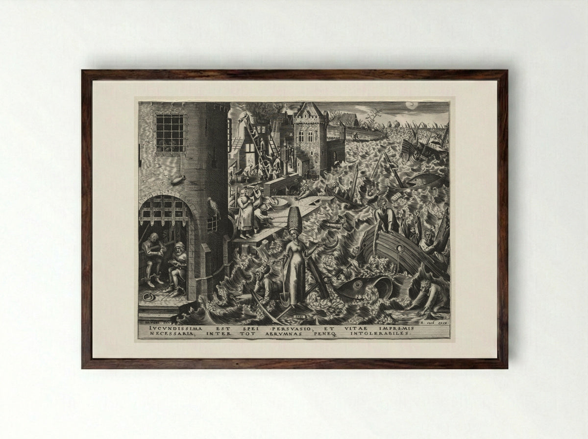 Hope (Spes) - Pieter Bruegel the Elder - Framed Print Dark Wood
