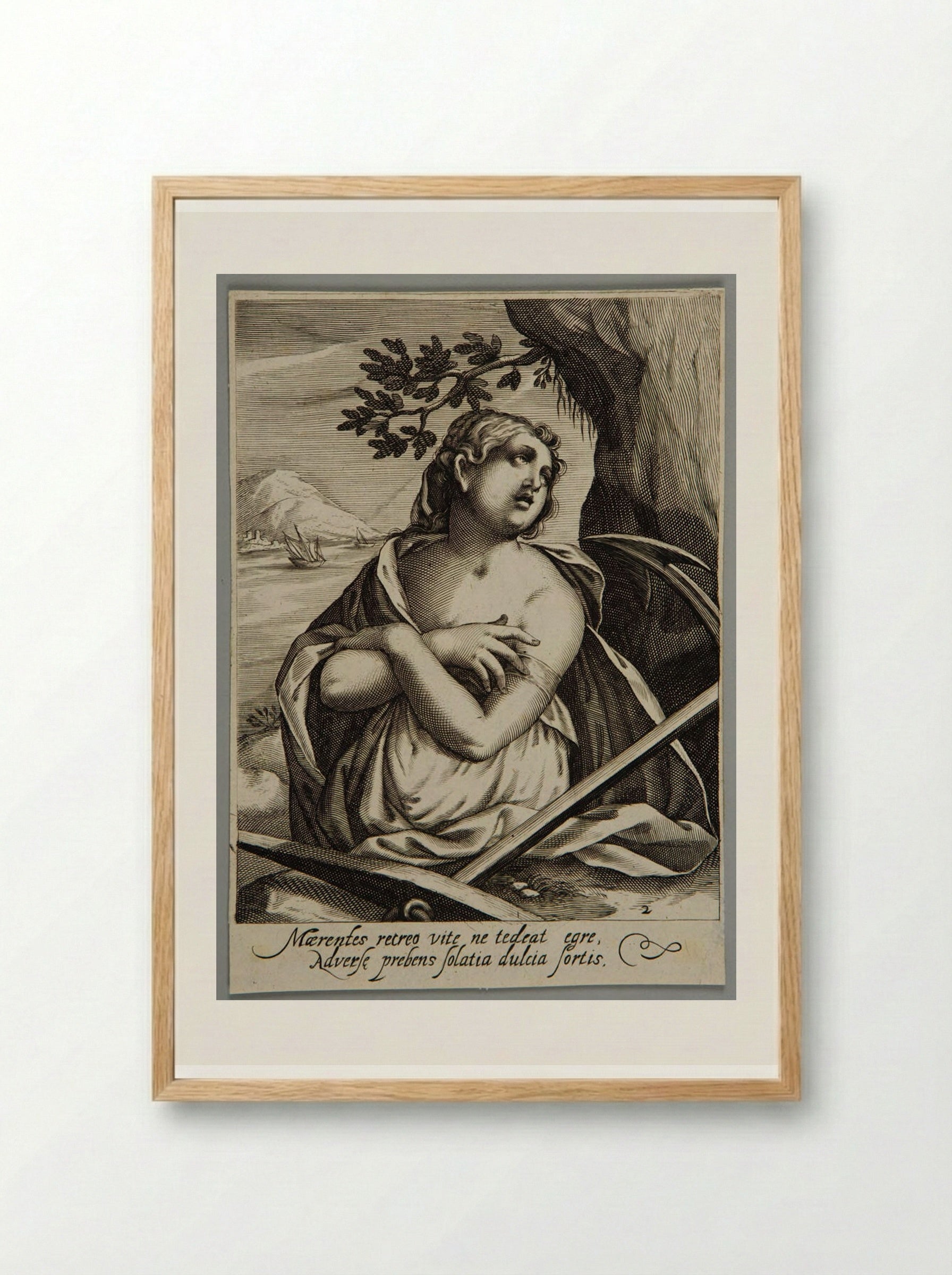 Hope (Spes) - Jacob Matham - Framed Print Wood