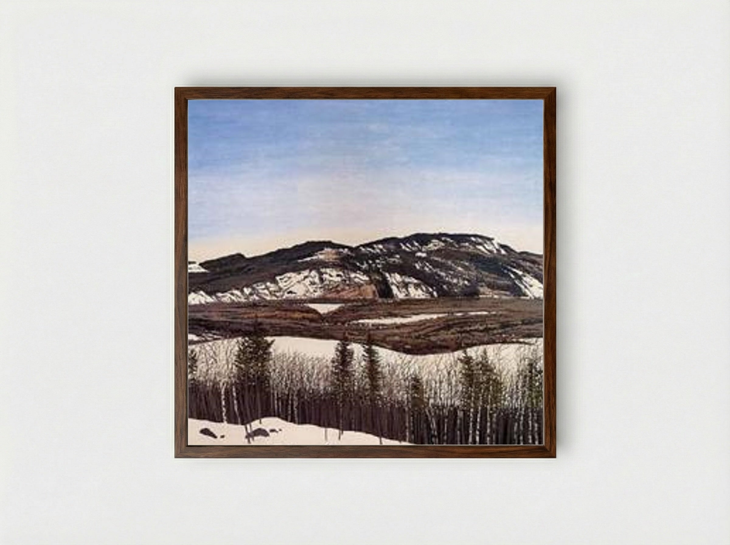 Hope to Megunticook - Neil Welliver - Framed Print Dark Wood