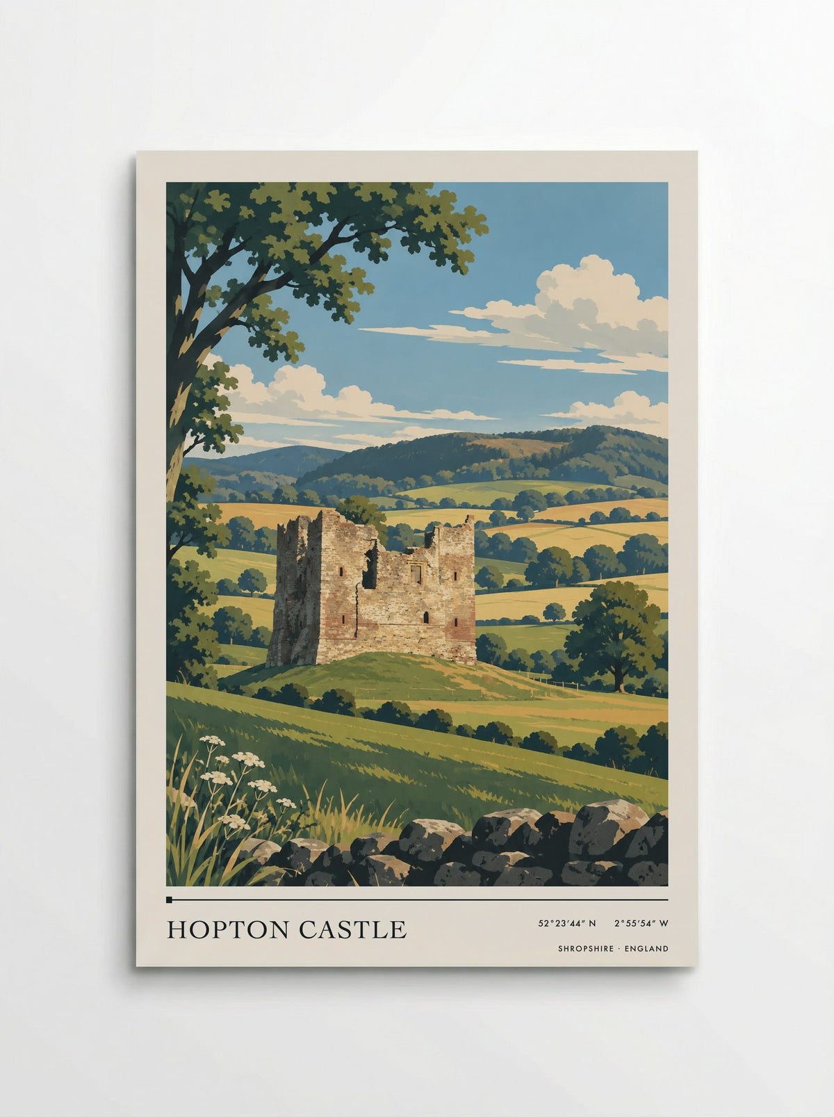 Hopton Castle, Shropshire | Travel Poster - Poster