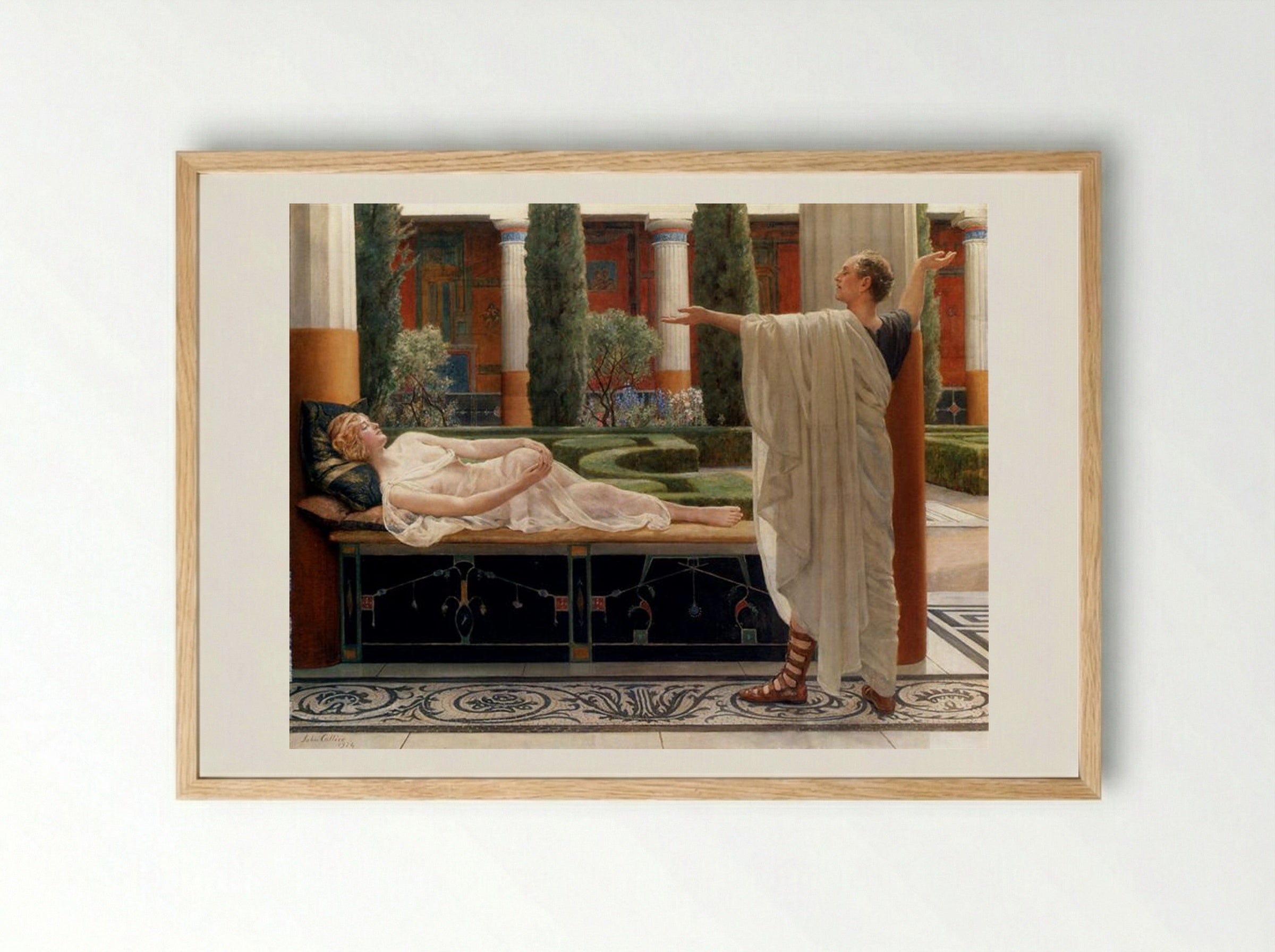 Horace and Lydia - John Collier - Framed Print Wood