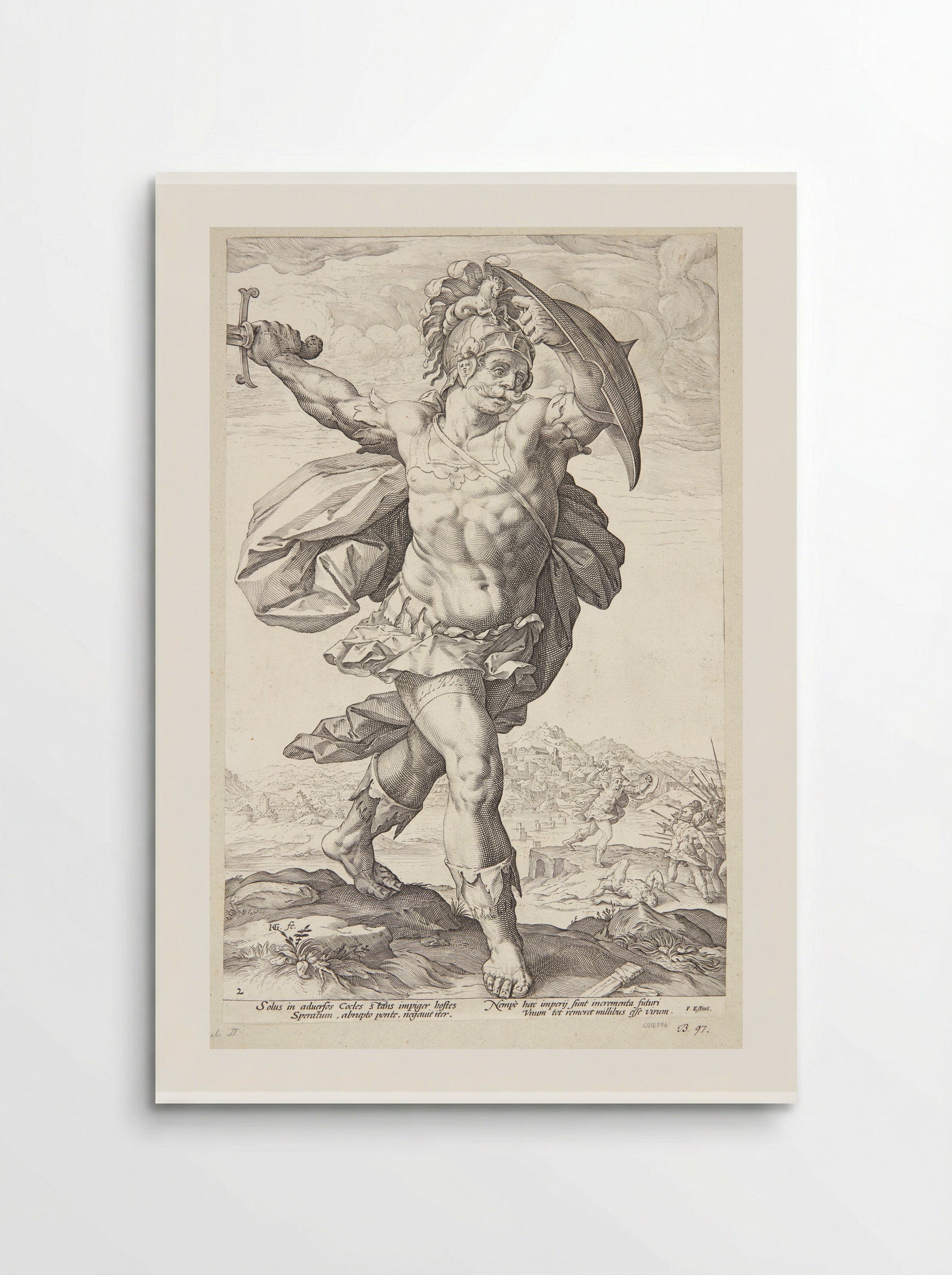 Horatius Cocles - Hendrick Goltzius - Poster