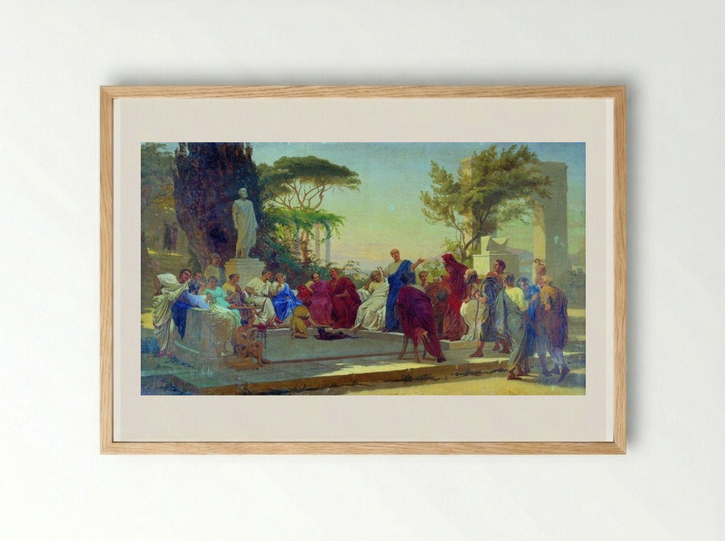 Horatius reads before Maecenas - Fyodor Bronnikov - Framed Print Wood