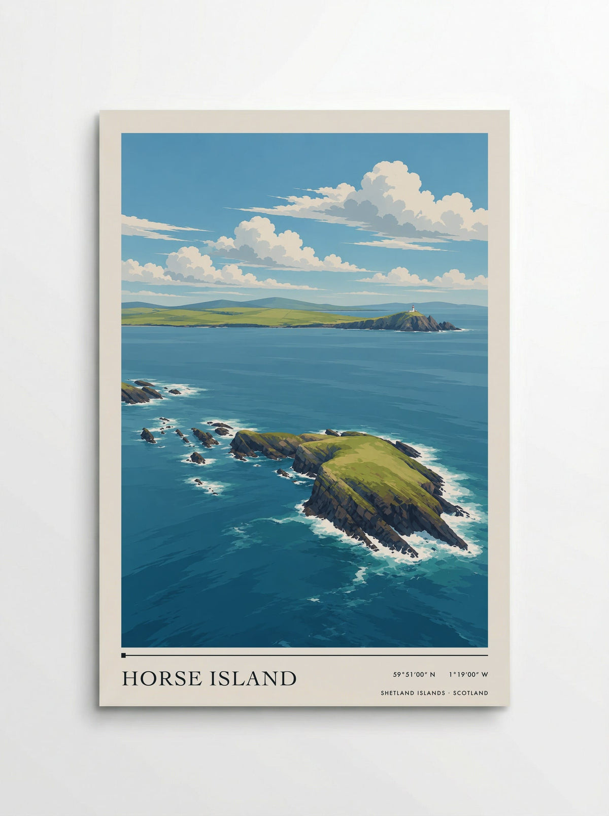 Horse Island, Shetland Islands | Travel Poster - Poster