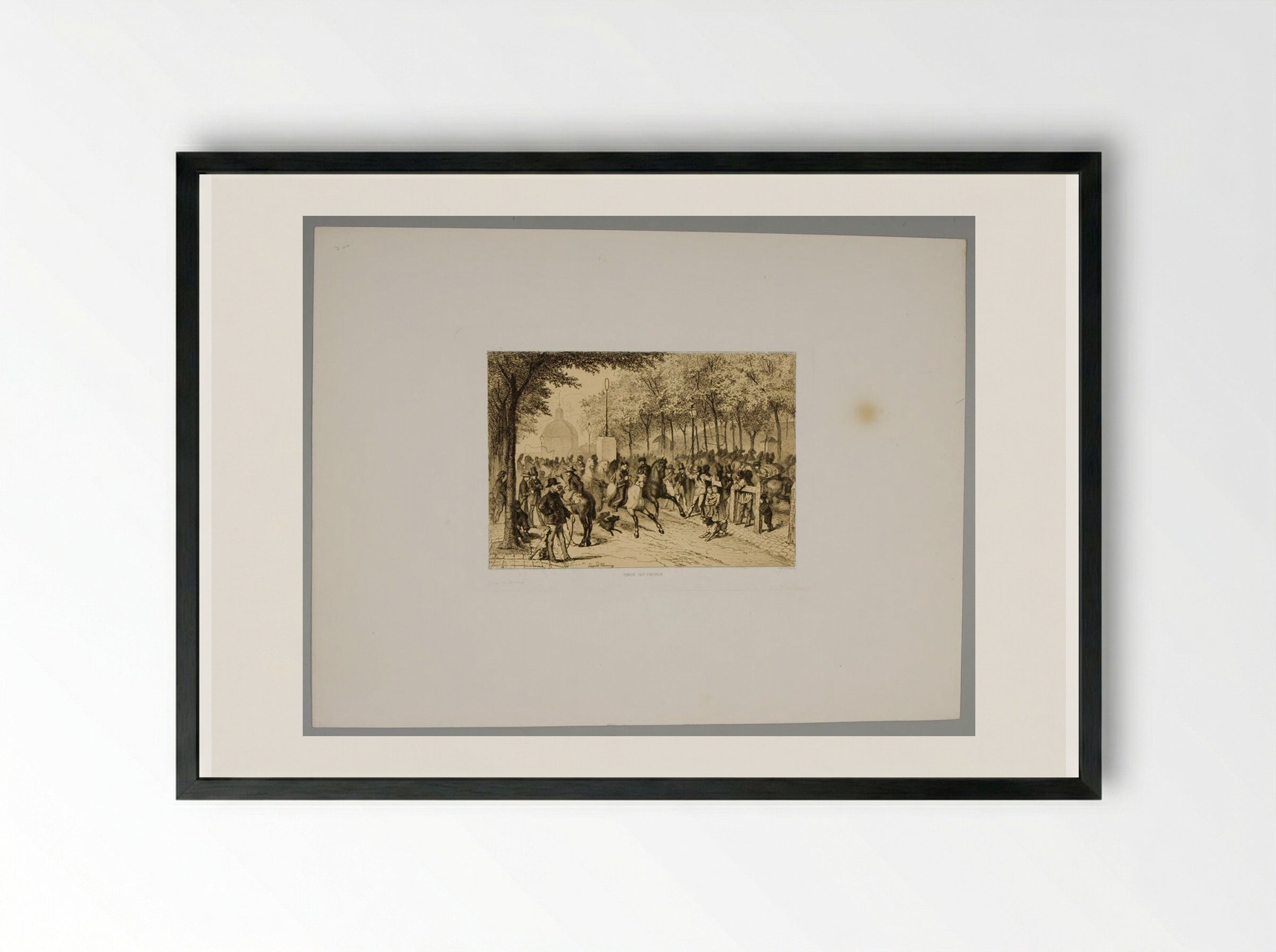 Horse Market - Léopold Flameng - Framed Print Black
