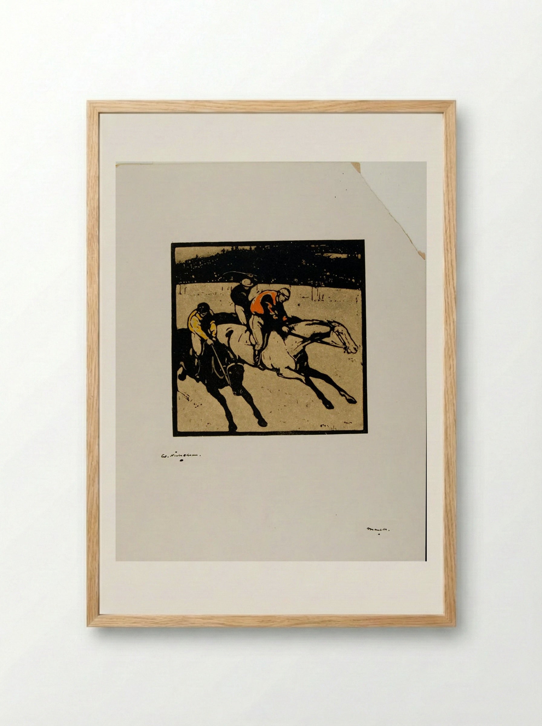 Horse Race - William Nicholson - Framed Print Wood