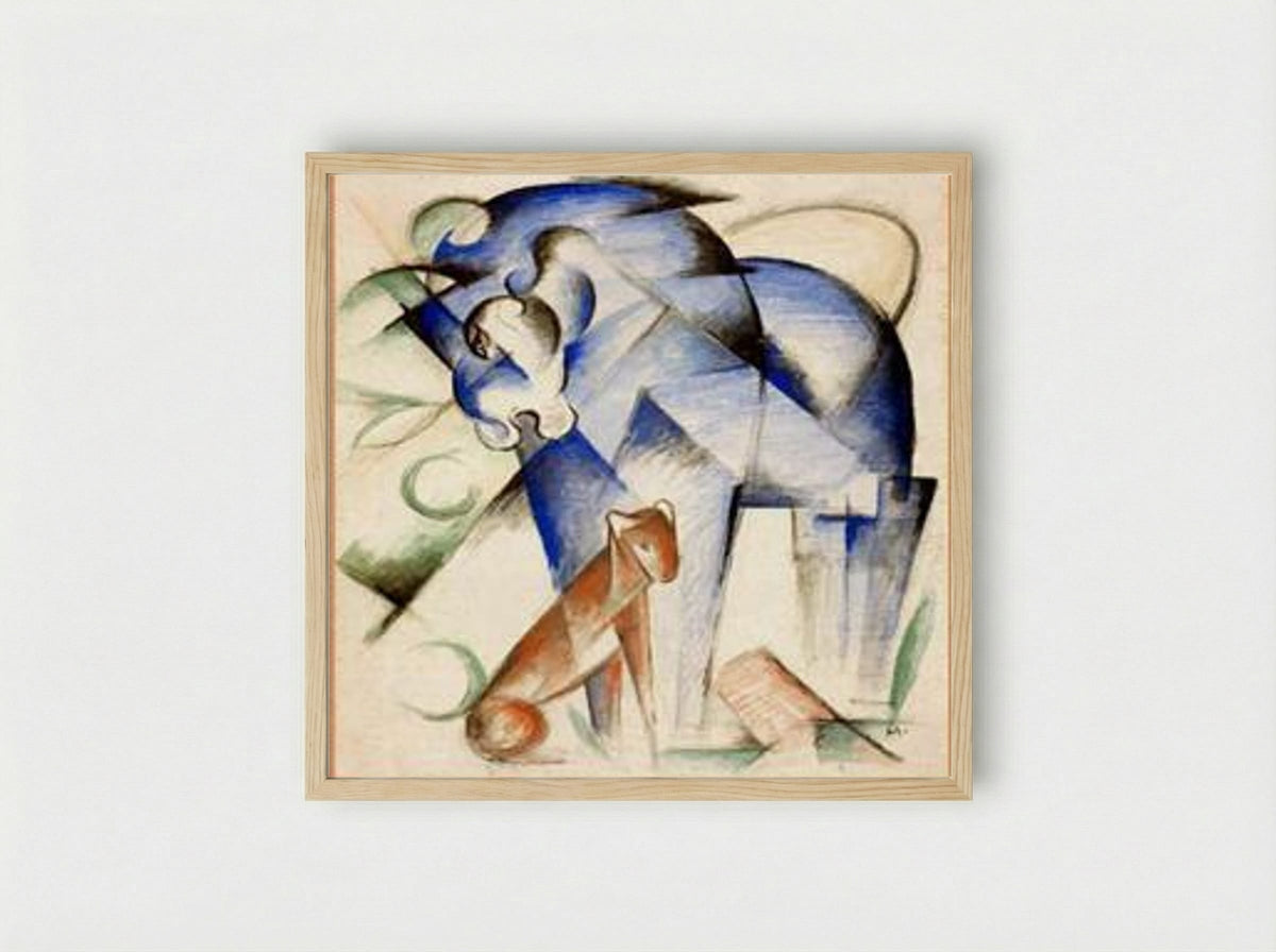 Horse and Dog - Franz Marc - Framed Print Wood