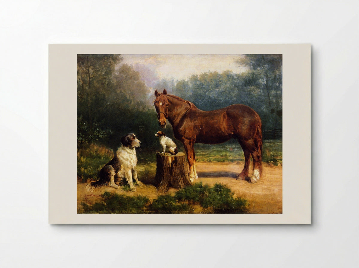 Horse and Two Dogs in a Landscape - Henry Ossawa Tanner - Poster