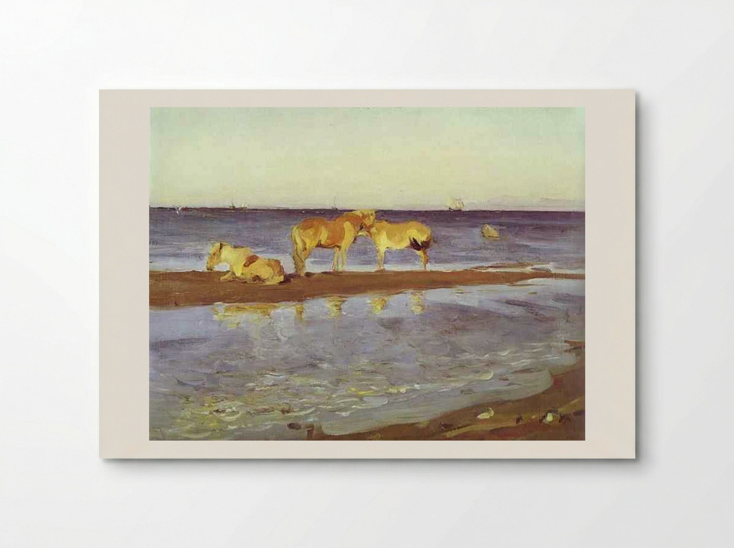 Horses on a Shore - Valentin Serov - Poster