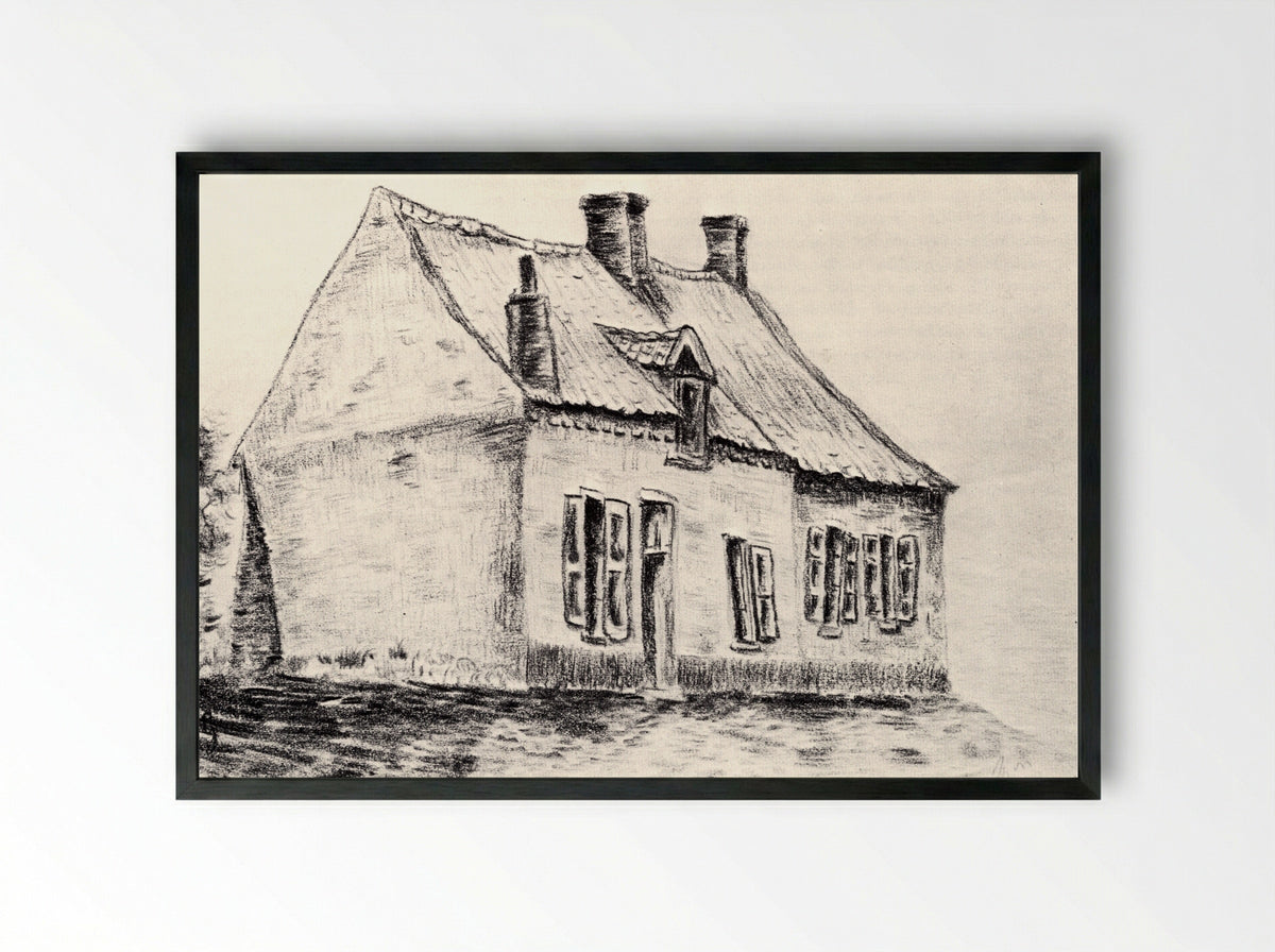 House at Magros - Vincent van Gogh - Framed Print Black