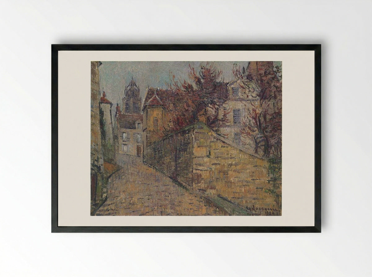 House of the Sisters in Pontoise - Gustave Loiseau - Framed Print Black
