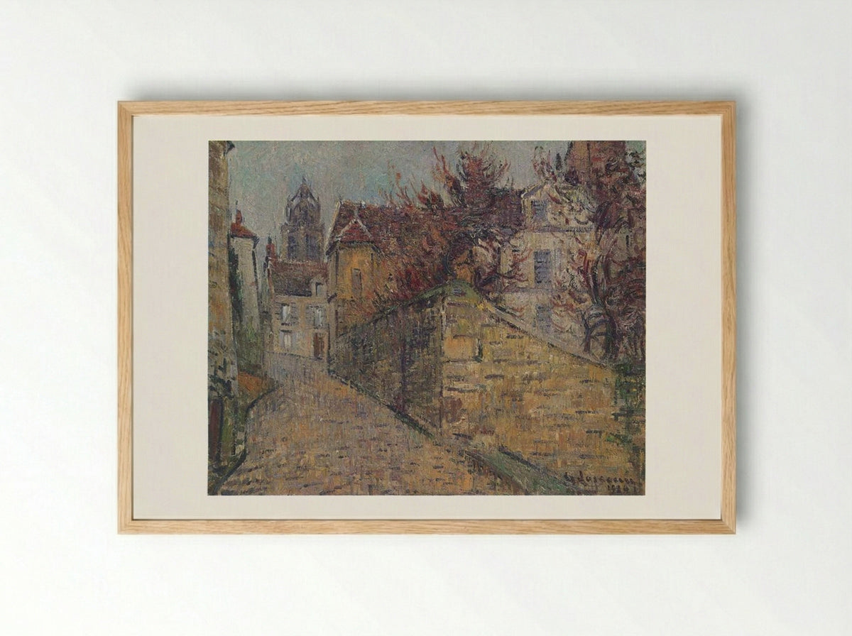 House of the Sisters in Pontoise - Gustave Loiseau - Framed Print Wood