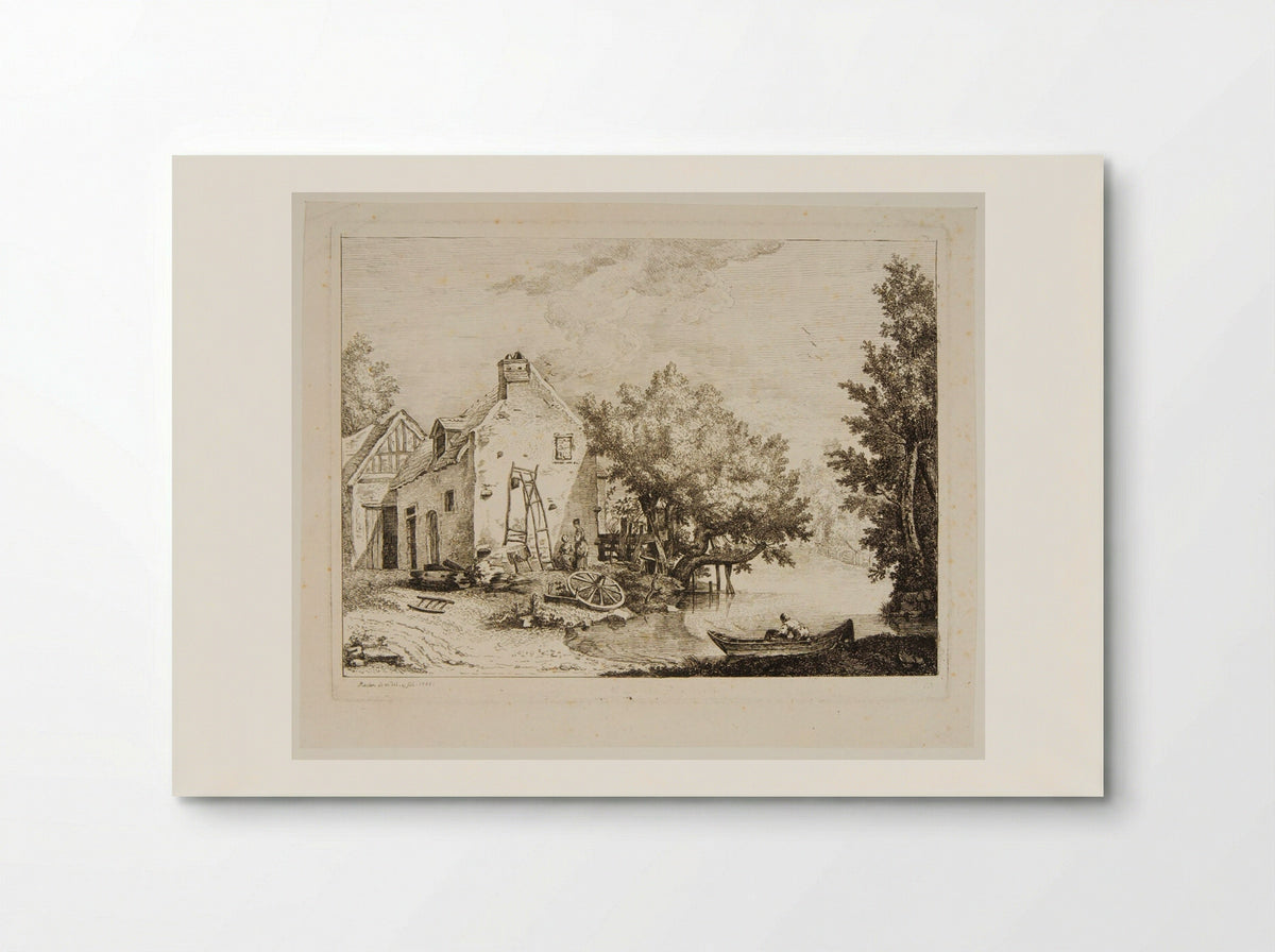 House on the Edge of a Pond - Friedrich Reclam - Poster