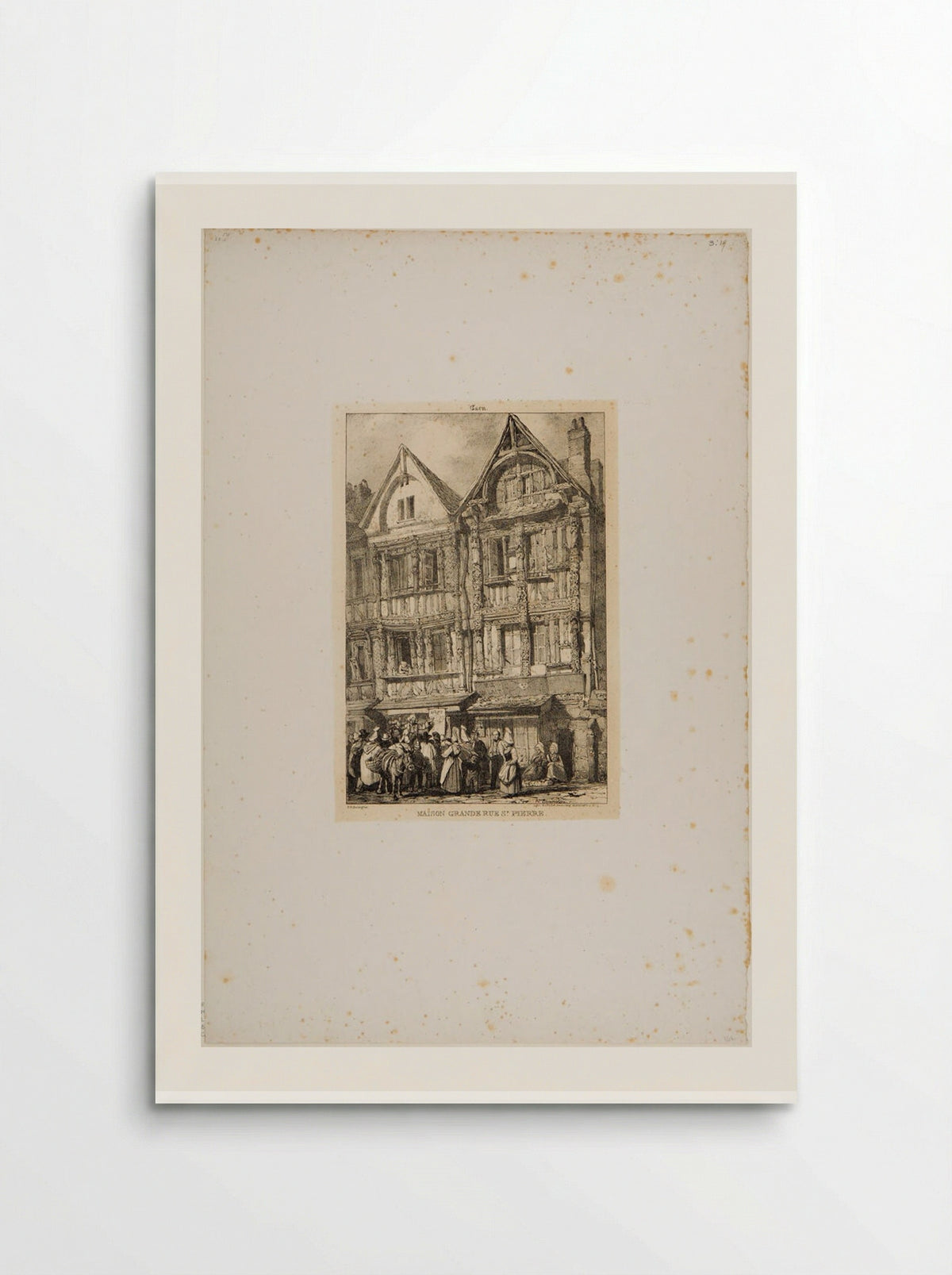 House on the Great Rue Saint Pierre in Caen - Richard Parkes Bonington - Poster