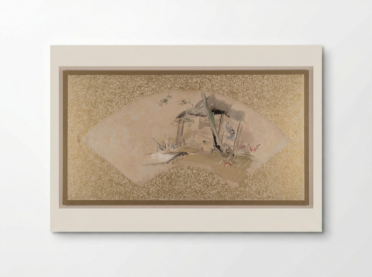 House with Woman and Baby - Shibata Zeshin - Poster