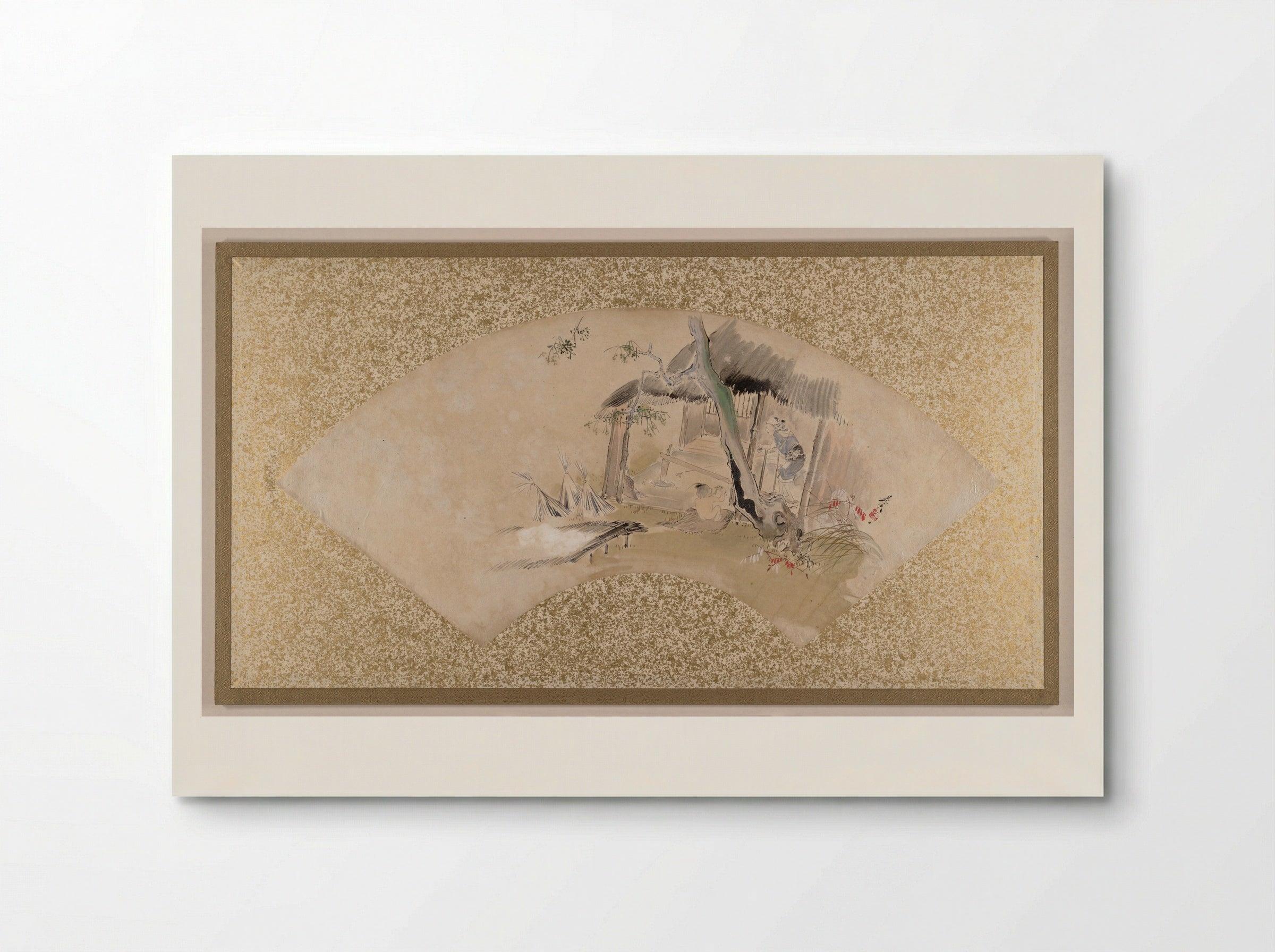 House with Woman and Baby - Shibata Zeshin - Poster