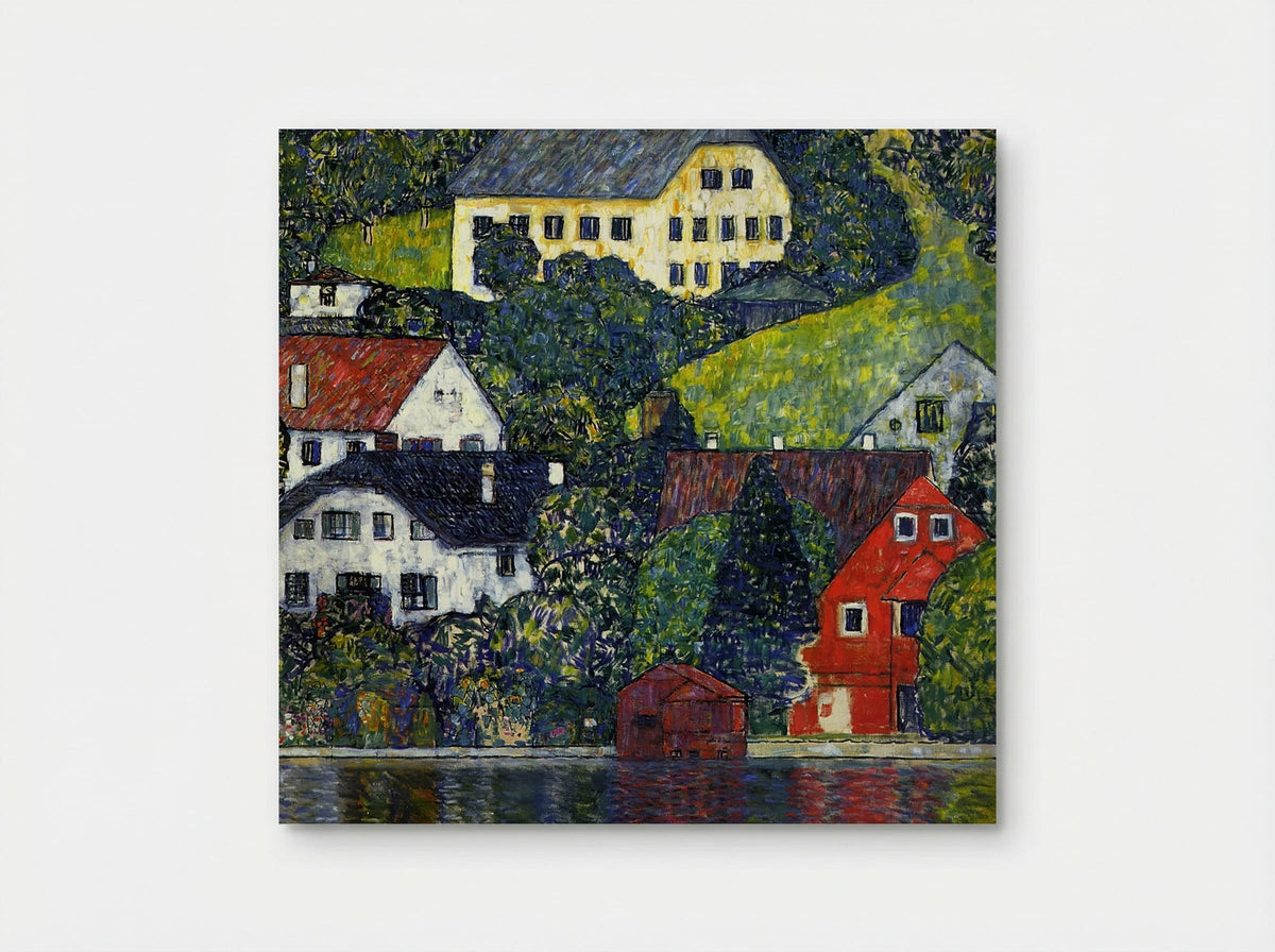Houses at Unterach on the Attersee - Gustav Klimt - Poster