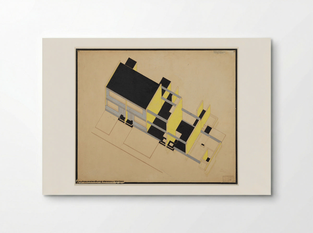 Housing Development, Dessau-Törten: Isometric Construction Scheme - Walter Gropius - Poster