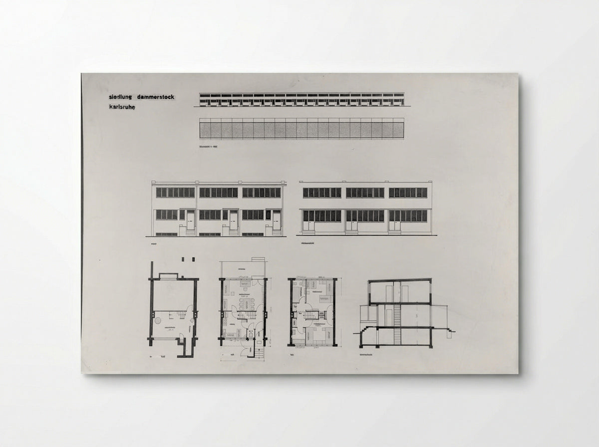 Housing Development, Karlsruhe-Dammerstock - Walter Gropius - Poster