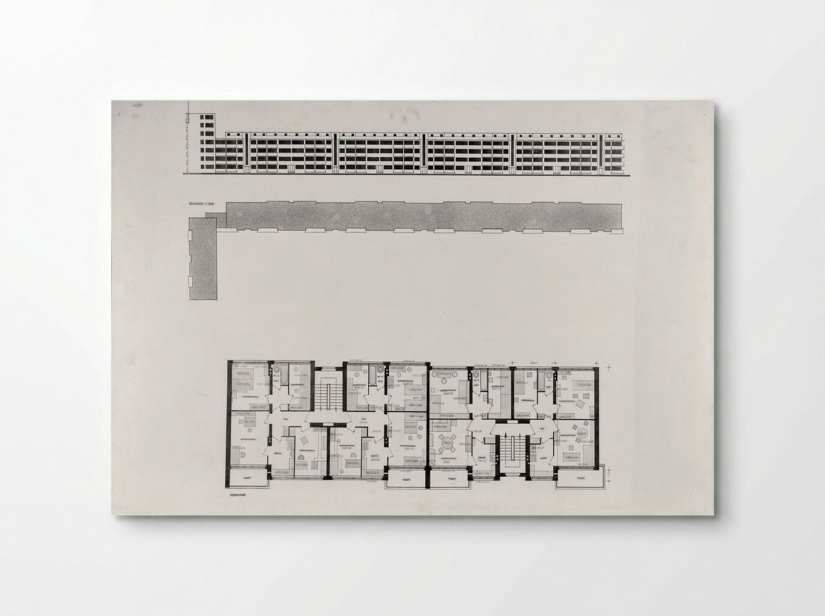 Housing Development, Karlsruhe-Dammerstock - Walter Gropius - Poster