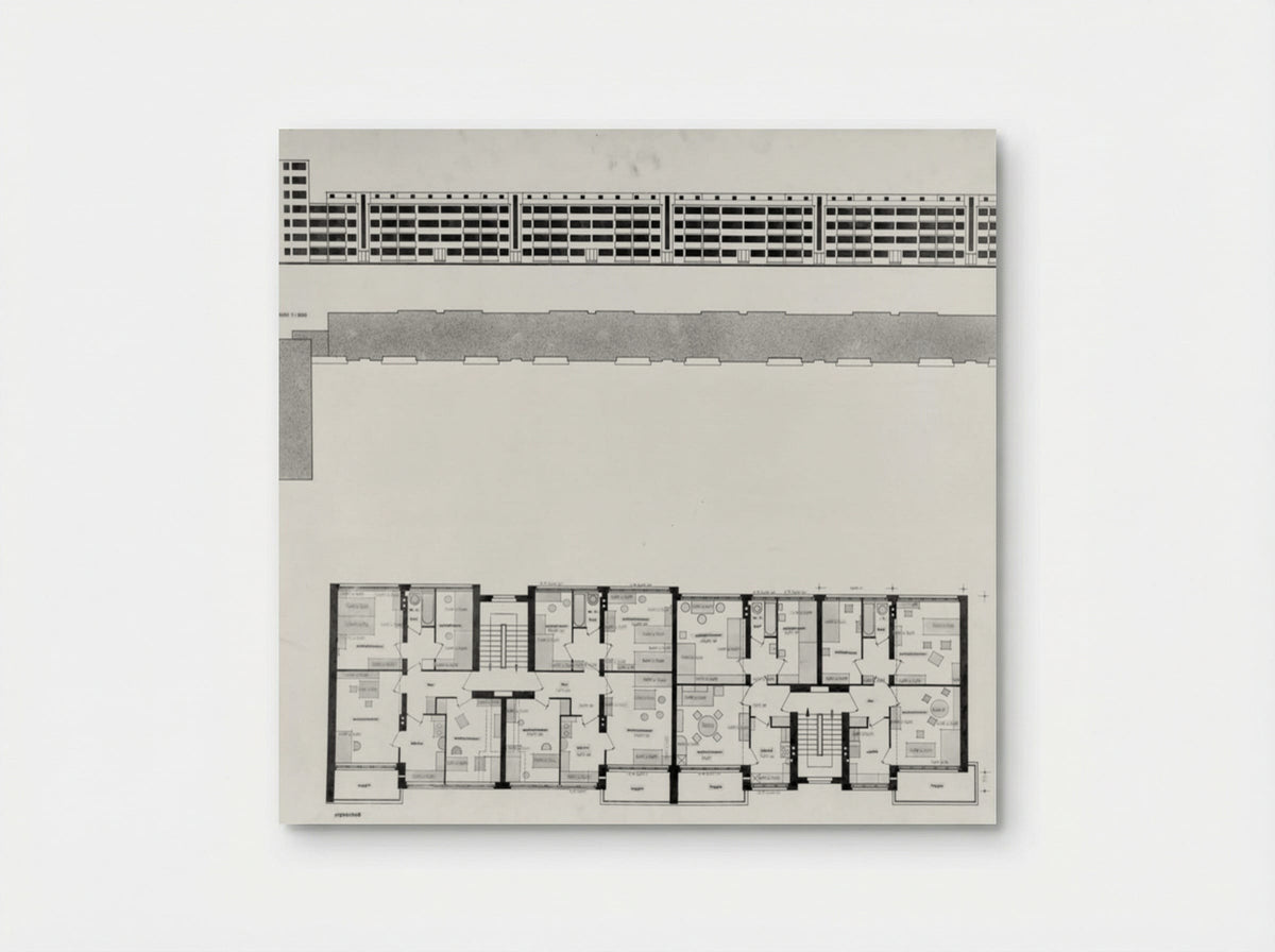 Housing Development, Karlsruhe-Dammerstock - Walter Gropius - Poster