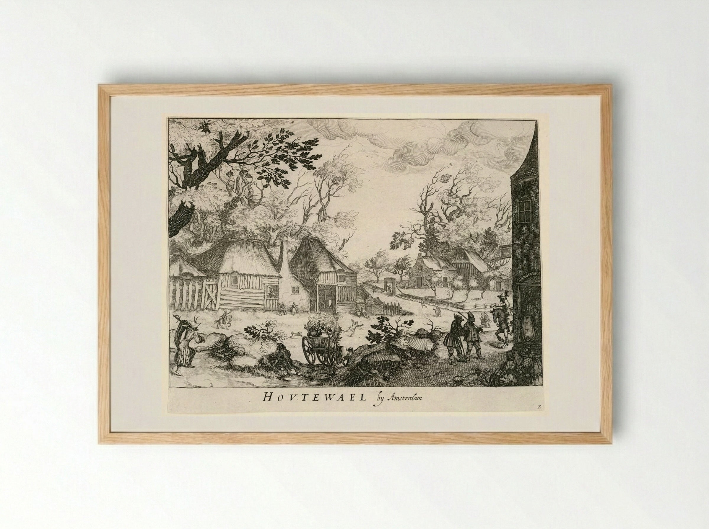 Houtewael by Amsterdam - Simon Frisius - Framed Print Wood