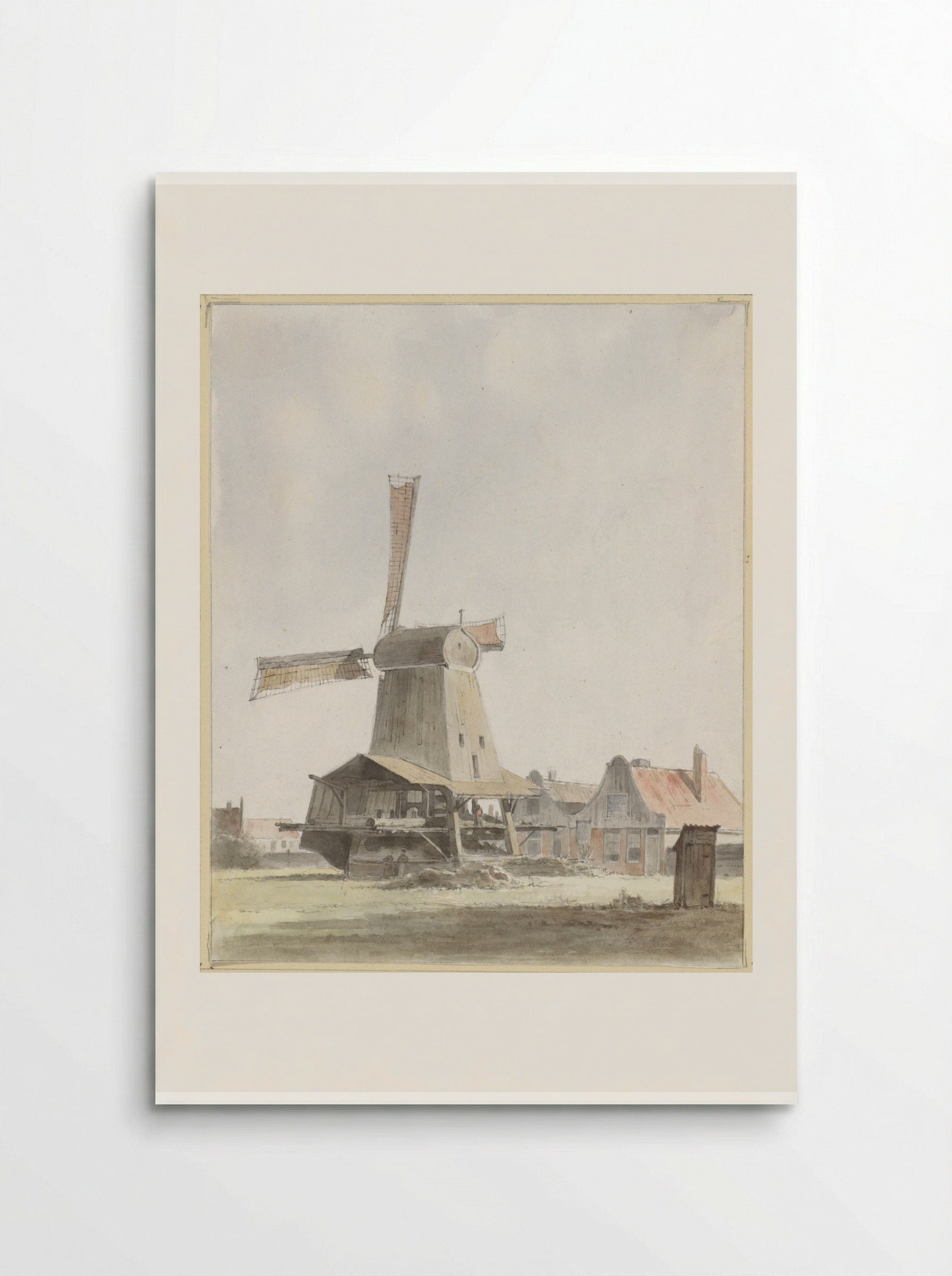 Houtzaagmolen - Hendrik Abraham Klinkhamer - Poster