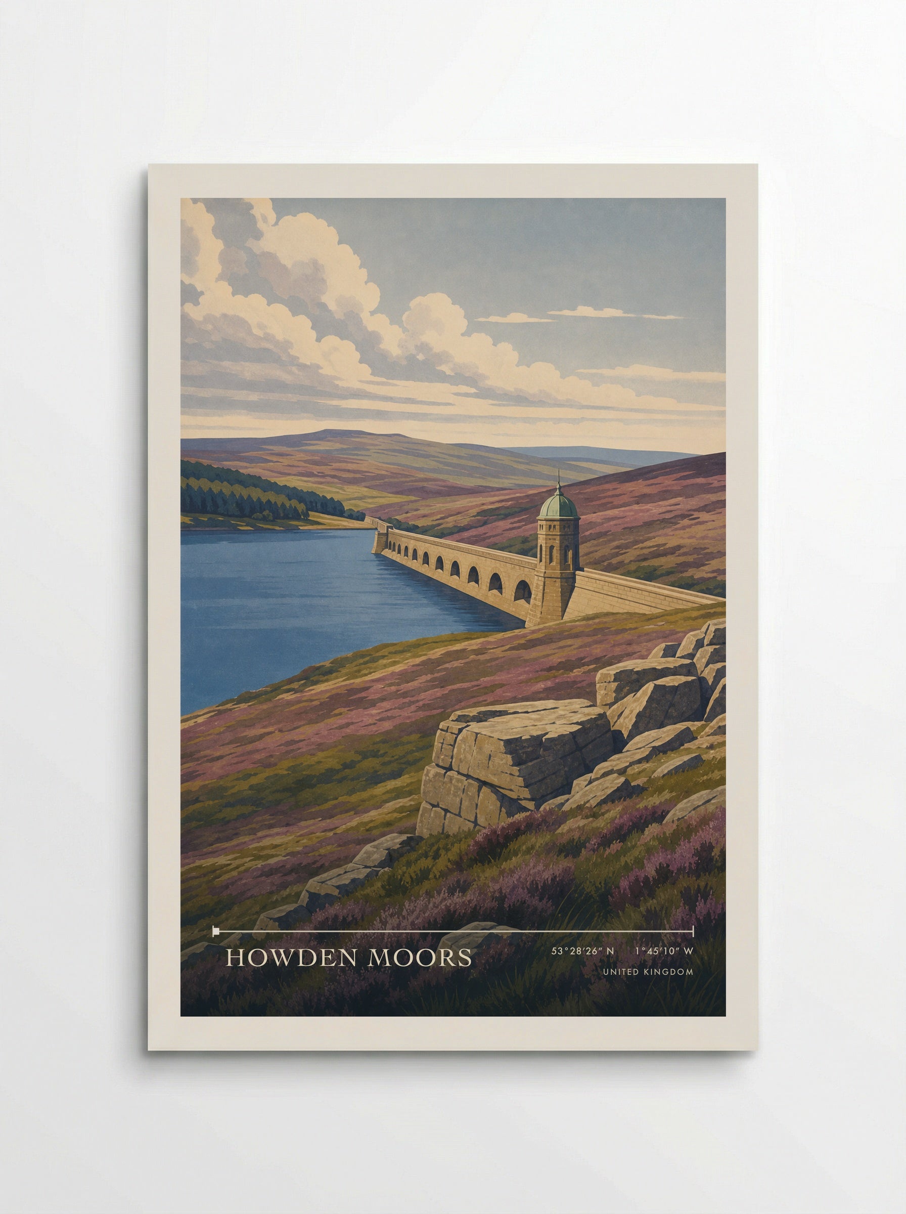 Howden Moors United Kingdom Travel Poster - Poster