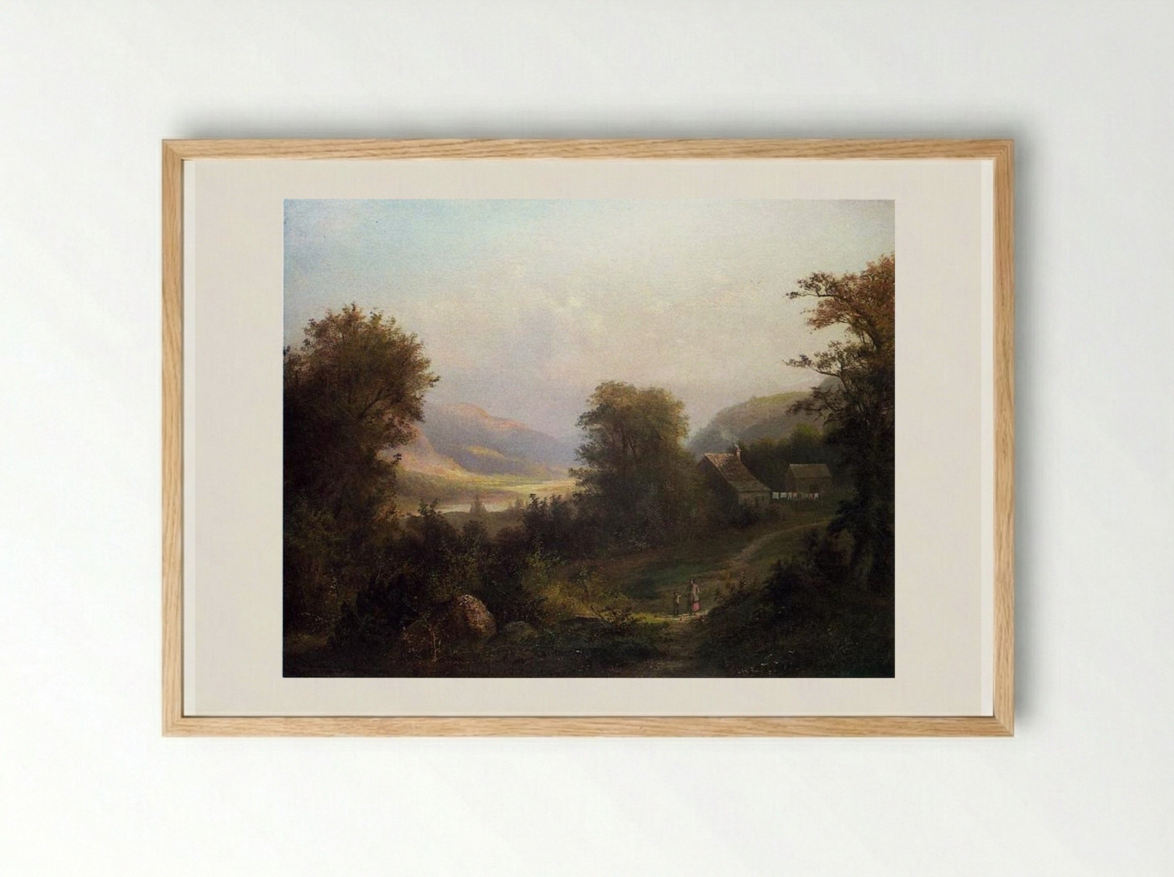 Hudson River Scene - David Johnson - Framed Print Wood