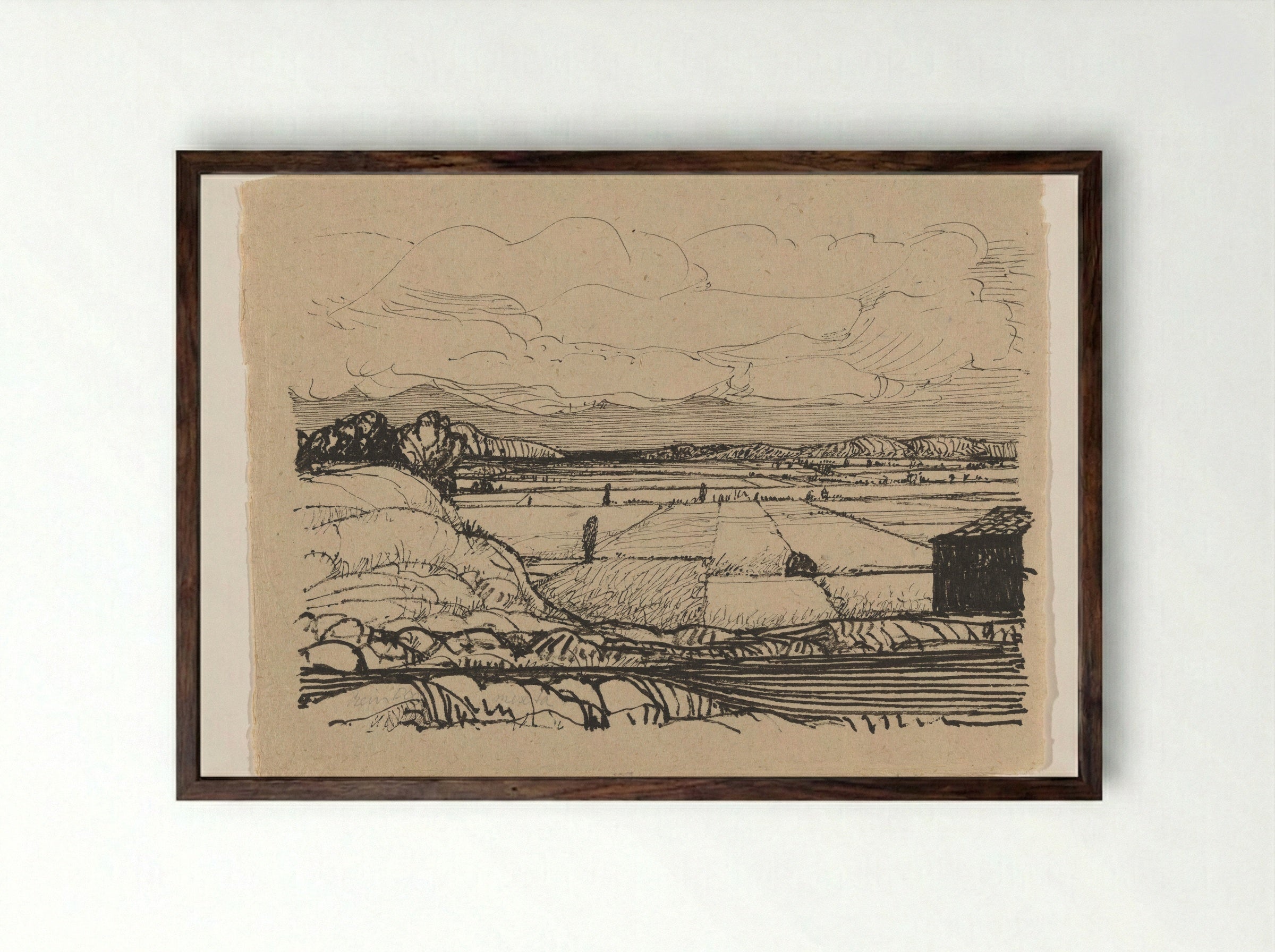 Huesca - Rein Dool - Framed Print Dark Wood