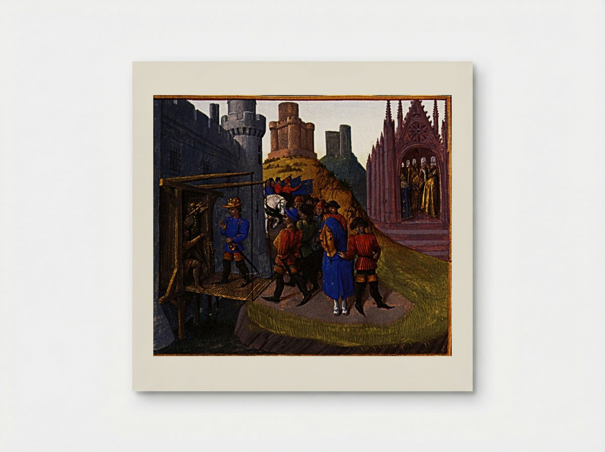 Hugh Capet Seized the Fortresses of Artois - Jean Fouquet - Poster