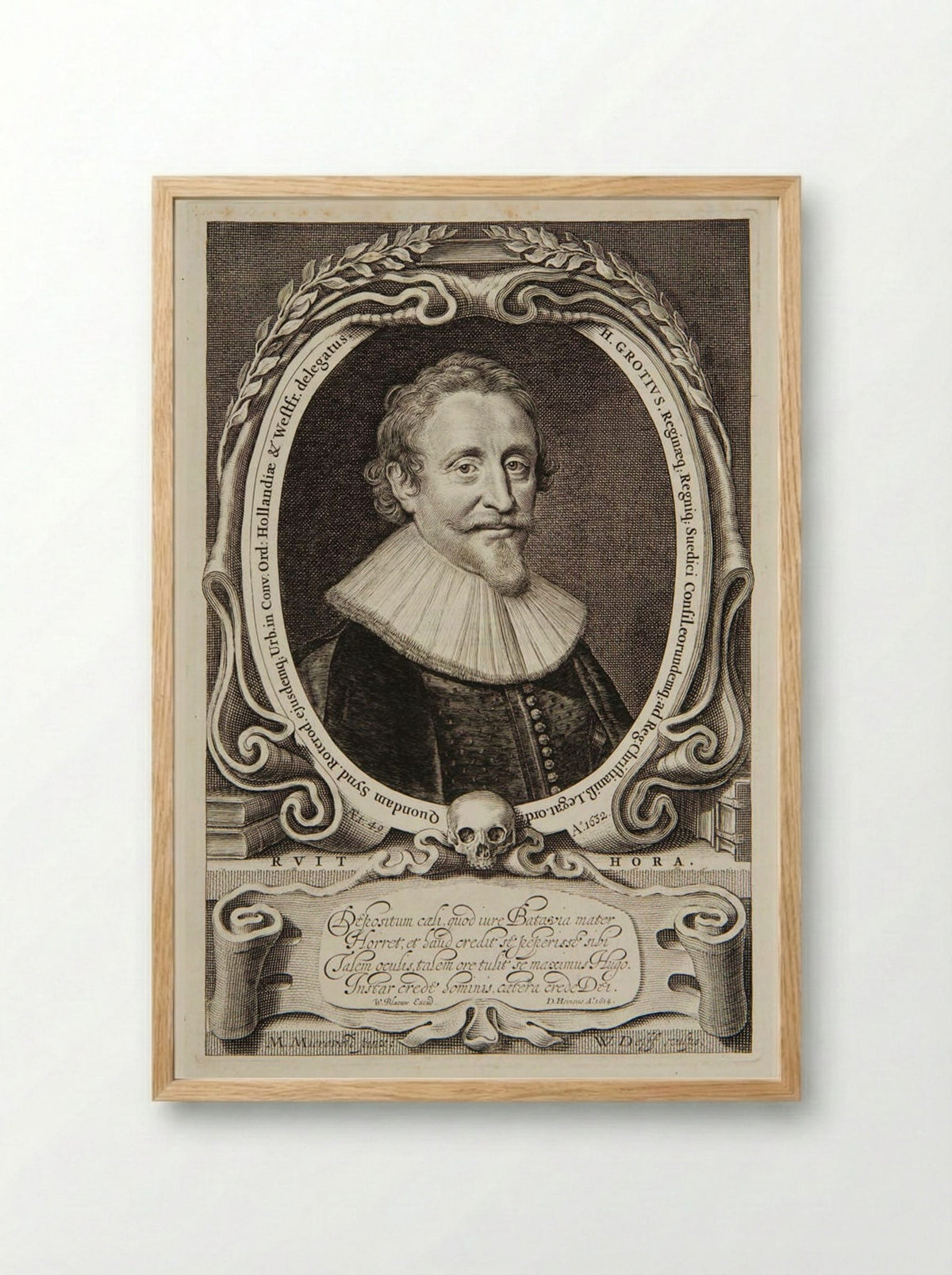 Hugo Grotius - Willem Jacobszoon Delff - Framed Print Wood