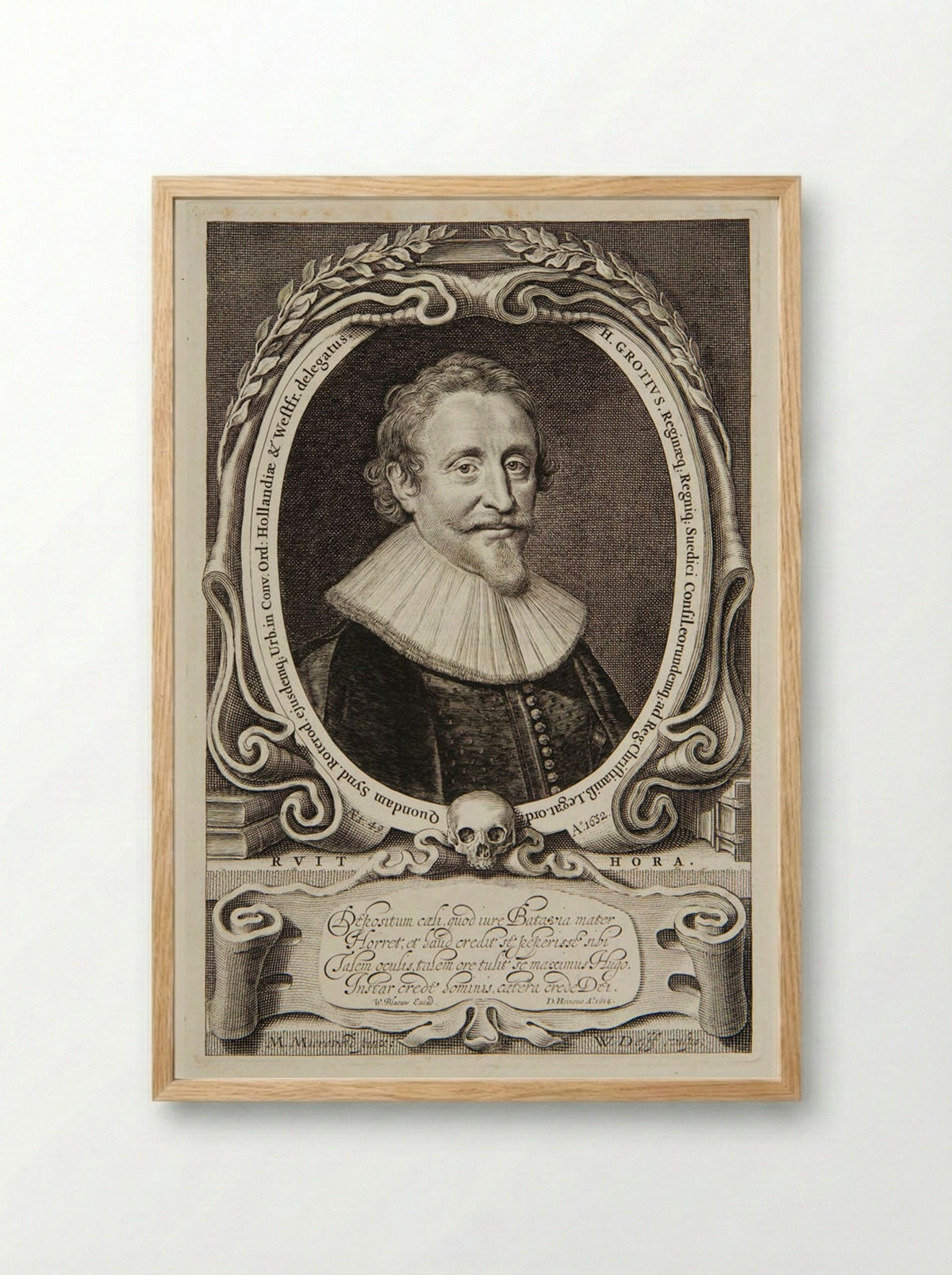Hugo Grotius - Willem Jacobszoon Delff - Framed Print Wood
