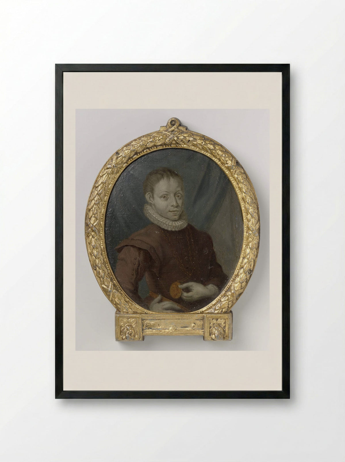 Hugo de Groot op jonge leeftijd - Arnoud van Halen - Framed Print Black
