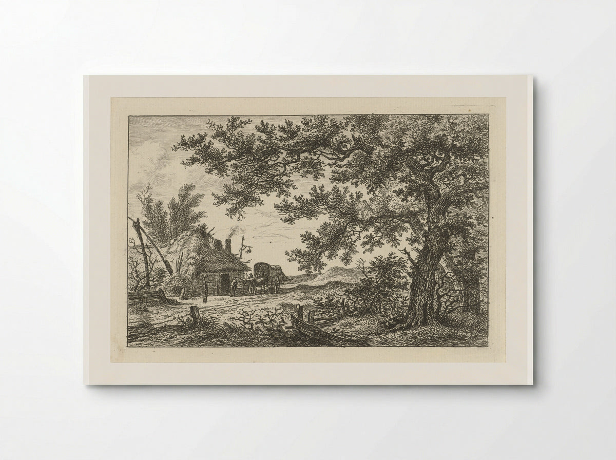 Huifkar bij boerderij (Covered Wagon by a Farmhouse) - Hermanus Fock - Poster