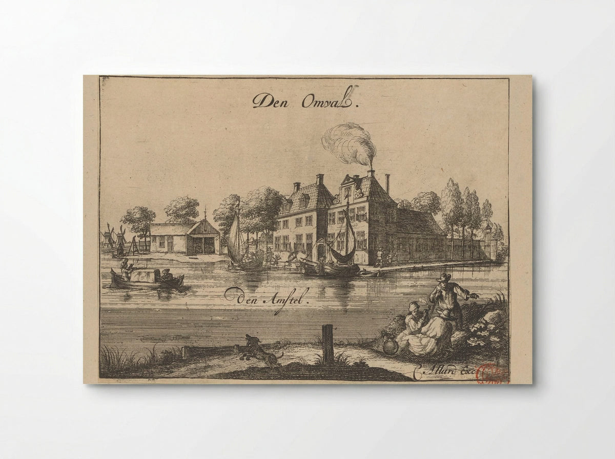 Huis De Omval aan de Amstel - Johannes Leupenius - Poster