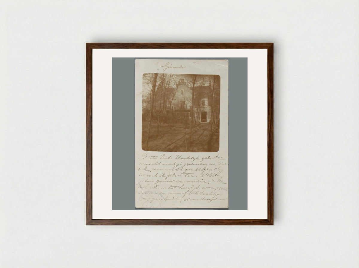 Huis Gimli, Aerdenhout - Willem Witsen - Framed Print Dark Wood