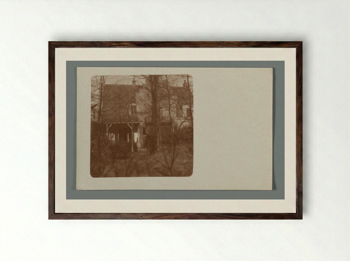 Huis Gimli gezien door de bomen, Aerdenhout - Willem Witsen - Framed Print Dark Wood